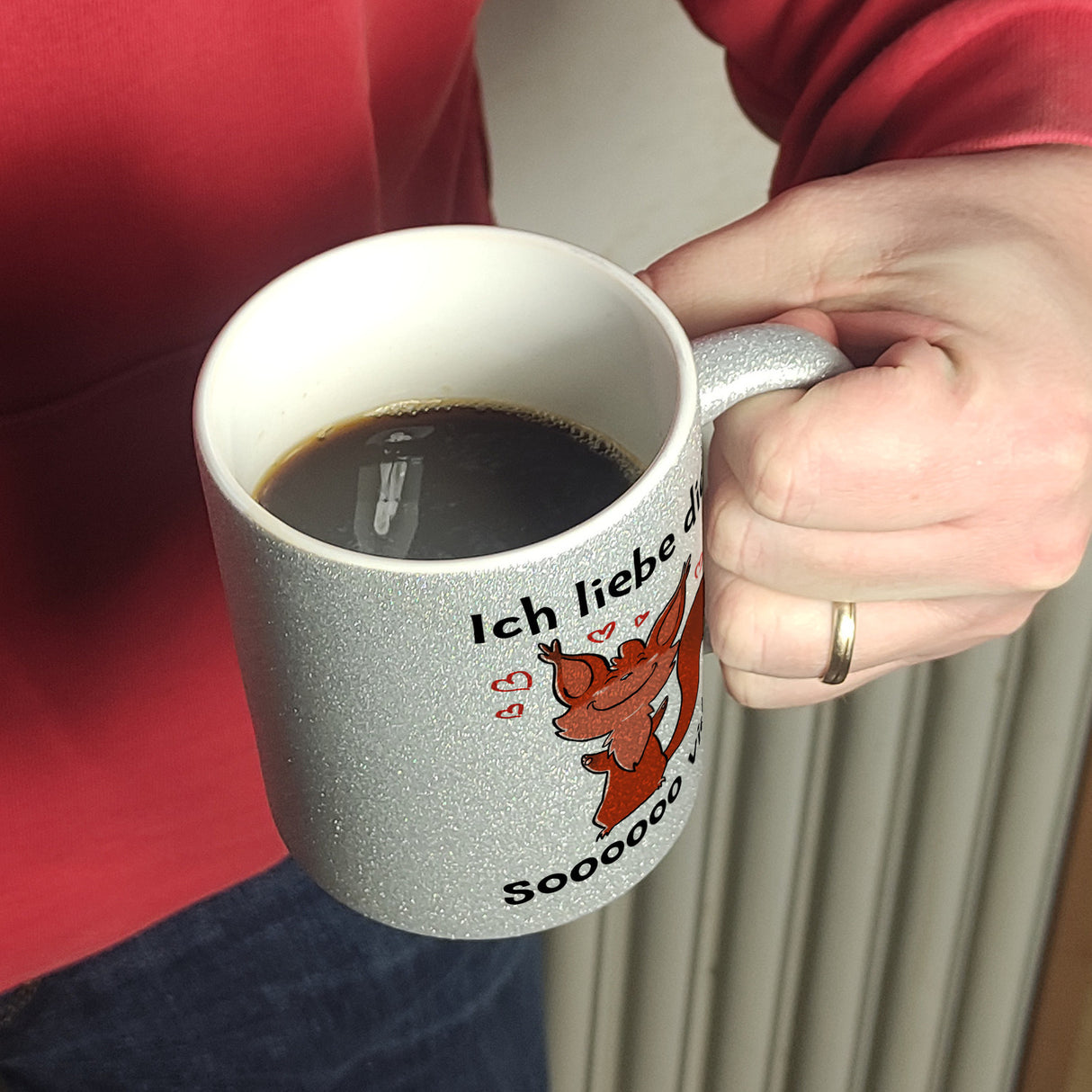 Ich liebe dich soooooo viel Kaffeebecher mit niedlichem Eichhörnchen