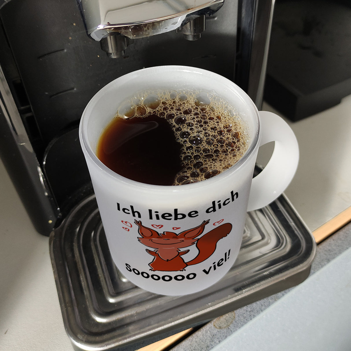 Ich liebe dich soooooo viel Kaffeebecher mit niedlichem Eichhörnchen