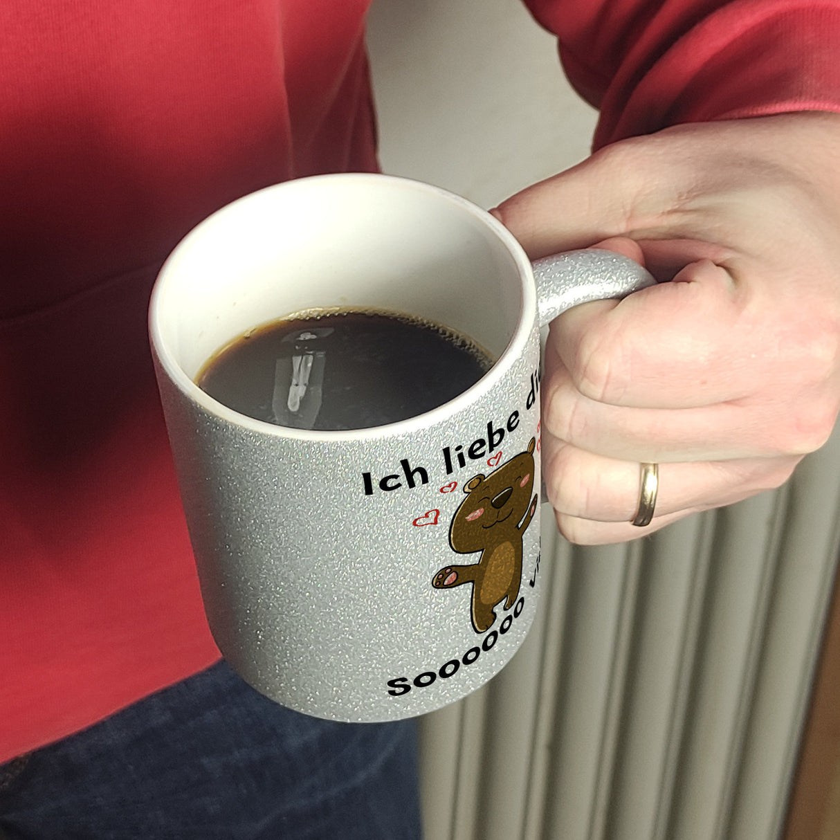 Ich liebe dich soooooo viel Kaffeebecher mit niedlichem Bärchen