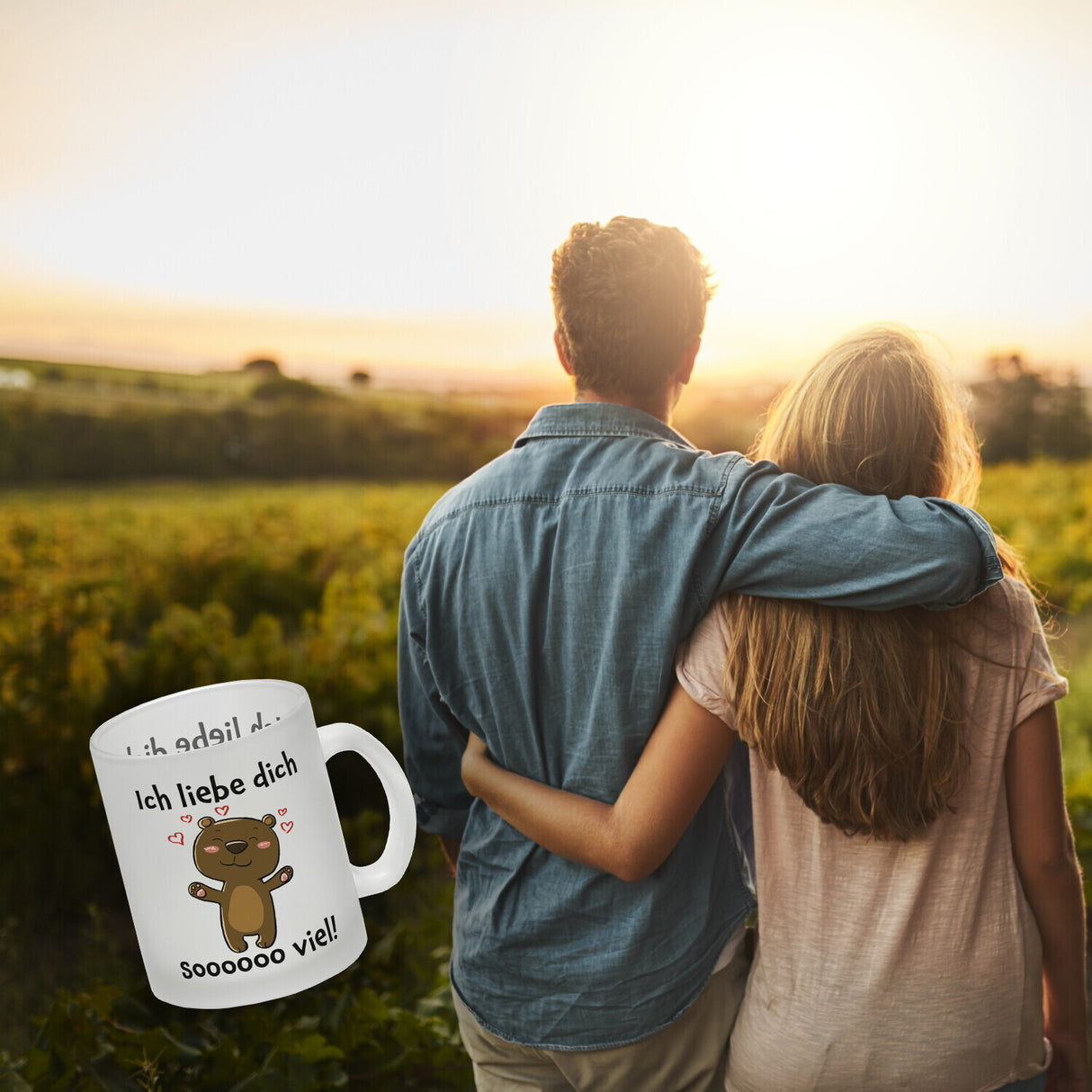 Ich liebe dich soooooo viel Kaffeebecher mit niedlichem Bärchen