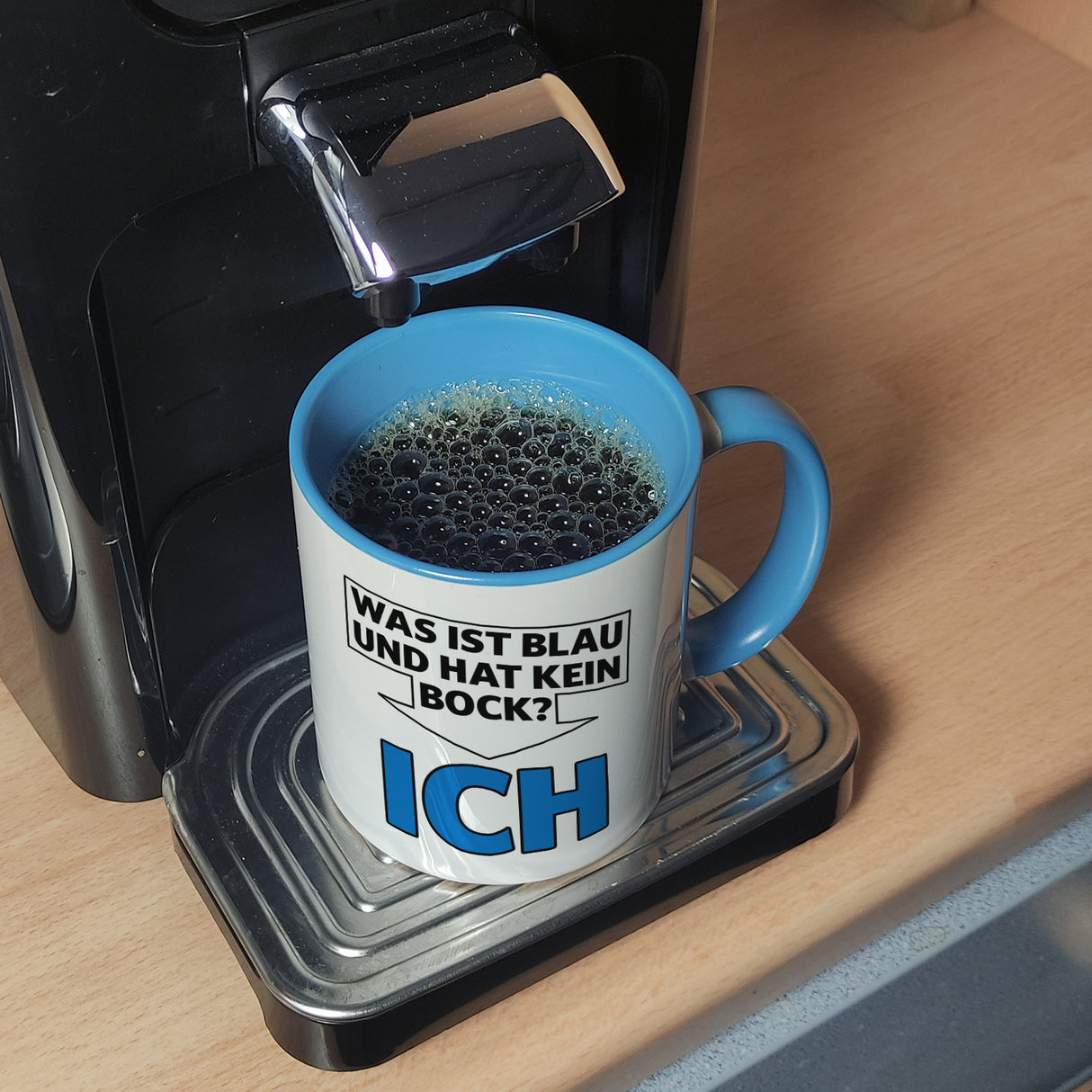 Was ist blau und hat kein Bock? - ICH Kaffeebecher