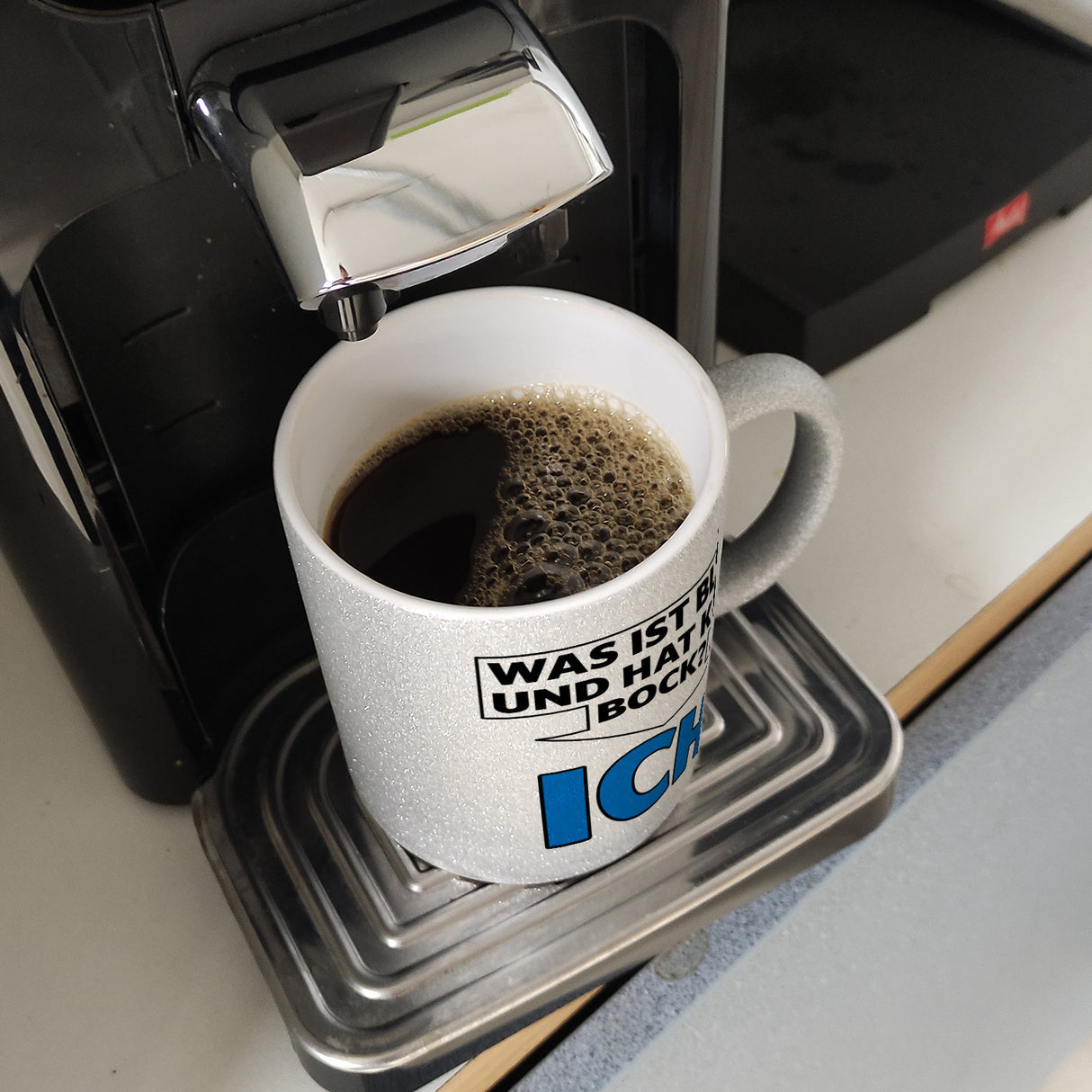 Was ist blau und hat kein Bock? - ICH Kaffeebecher