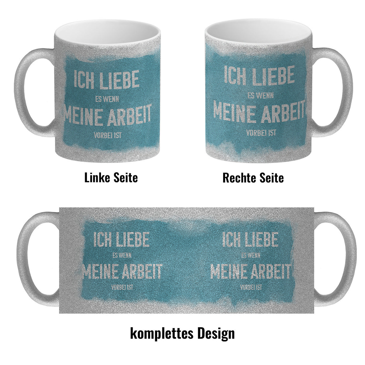 Ich liebe es wenn meine Arbeit vorbei ist Kaffeebecher