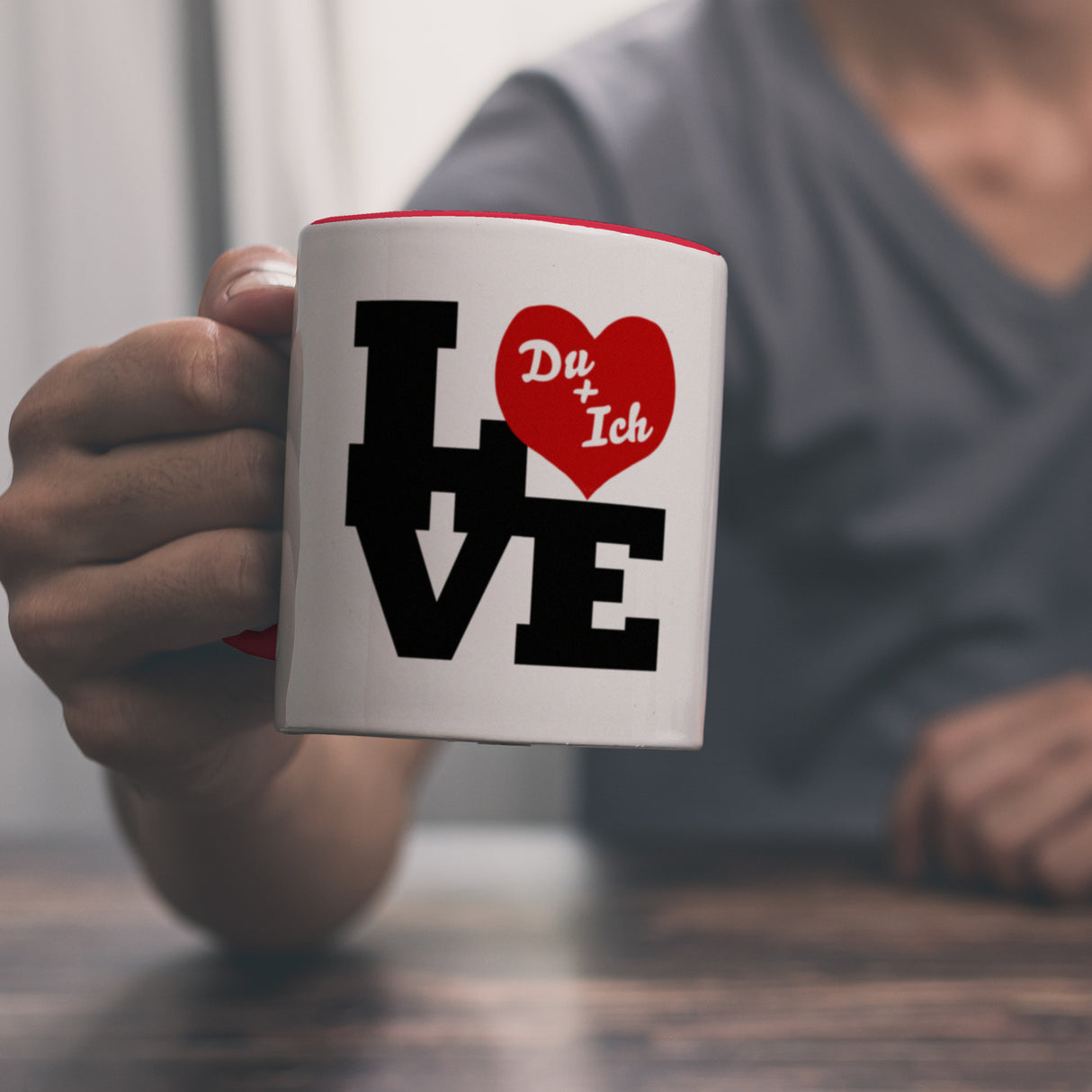 Du und ich Love Kaffeebecher zum Valentinstag