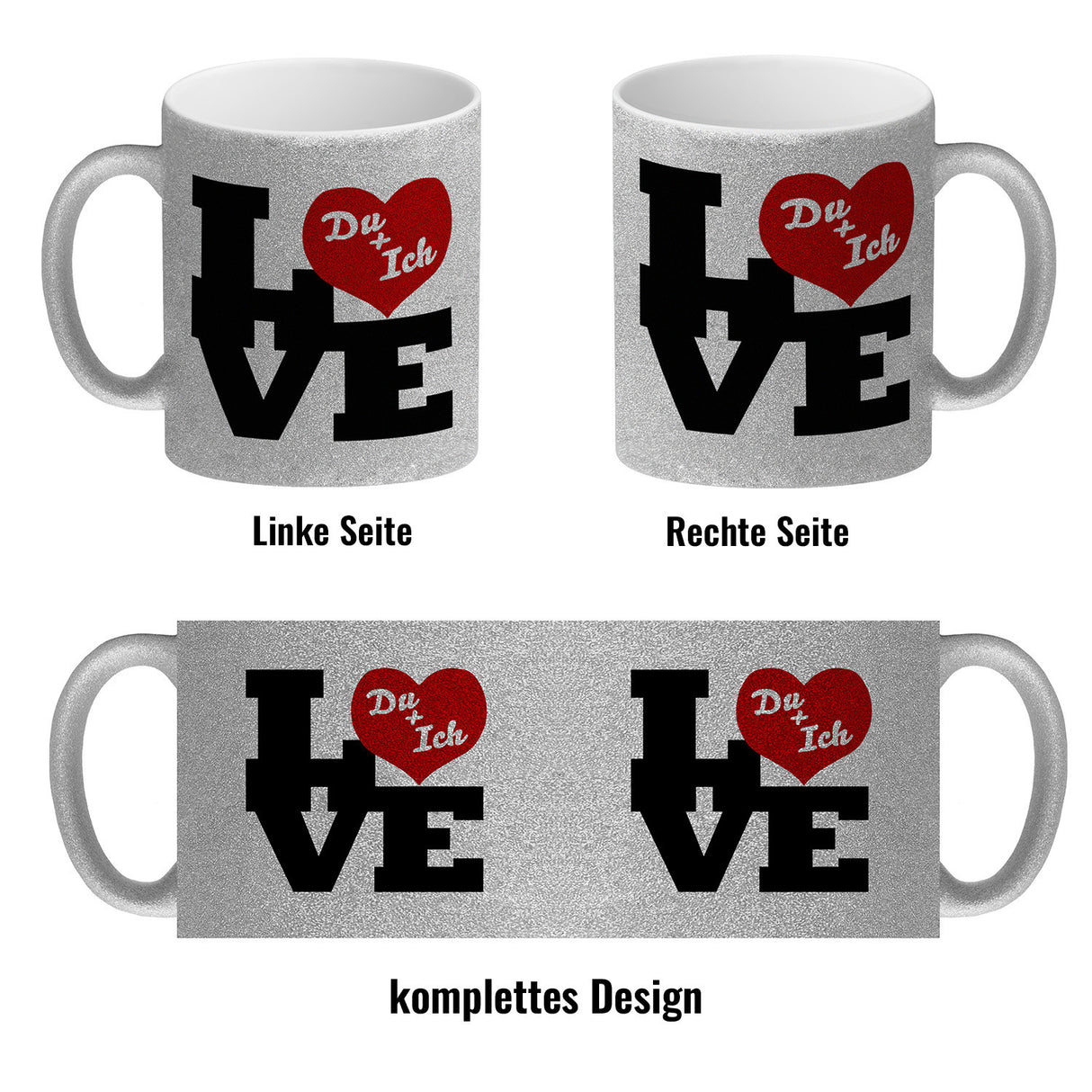 Du und ich Love Kaffeebecher zum Valentinstag