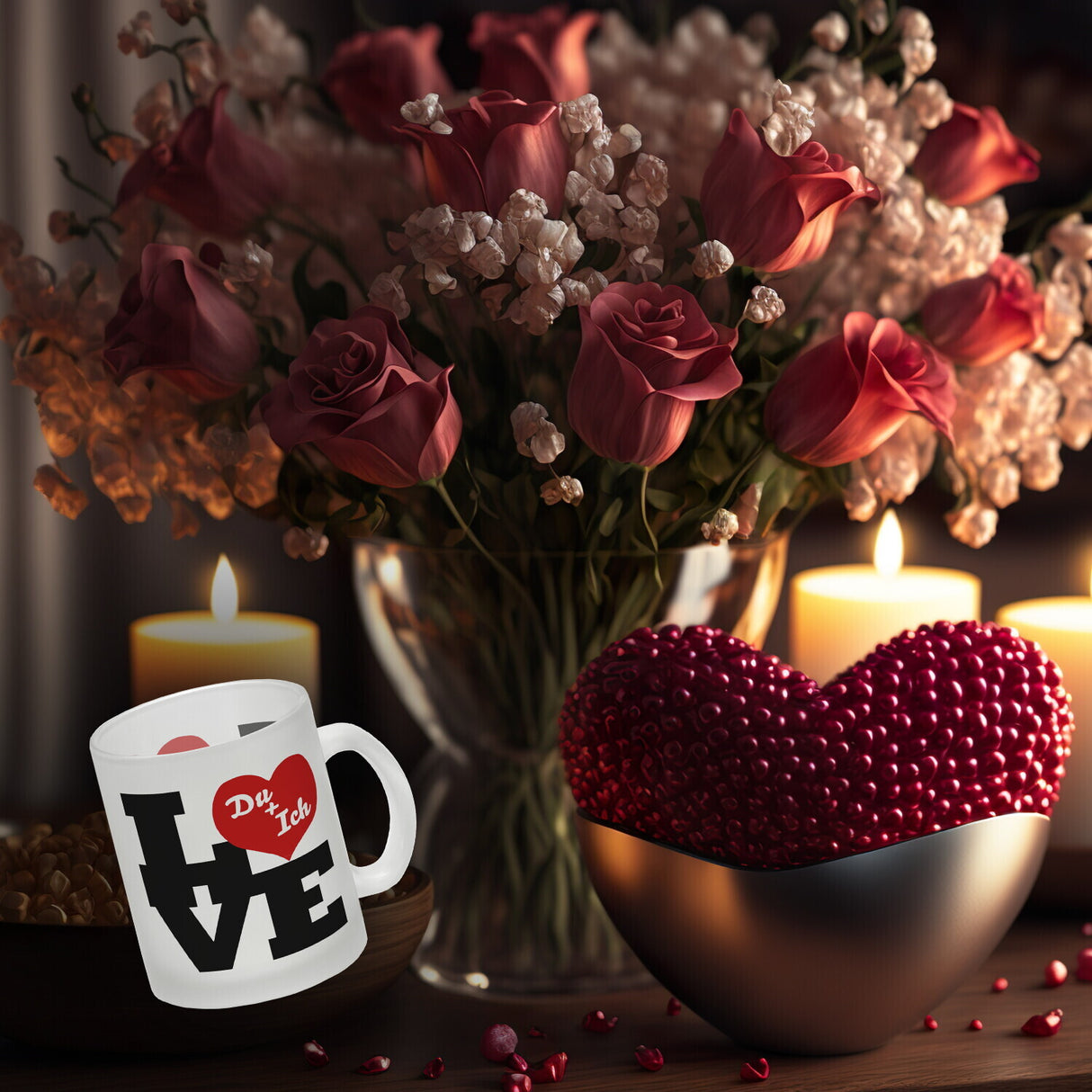 Du und ich Love Kaffeebecher zum Valentinstag