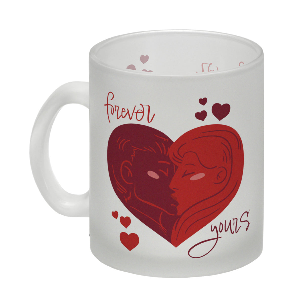 Forever yours Kaffeebecher mit küssendem Paar