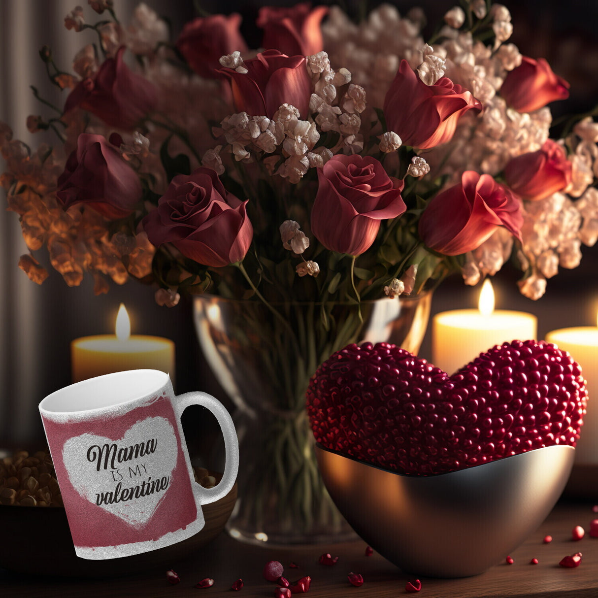 Mama is my valentine Kaffeebecher zum Valentinstag