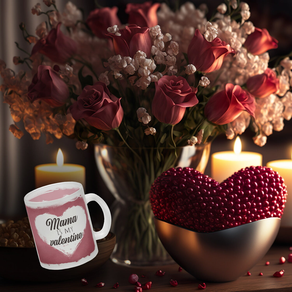 Mama is my valentine Kaffeebecher zum Valentinstag