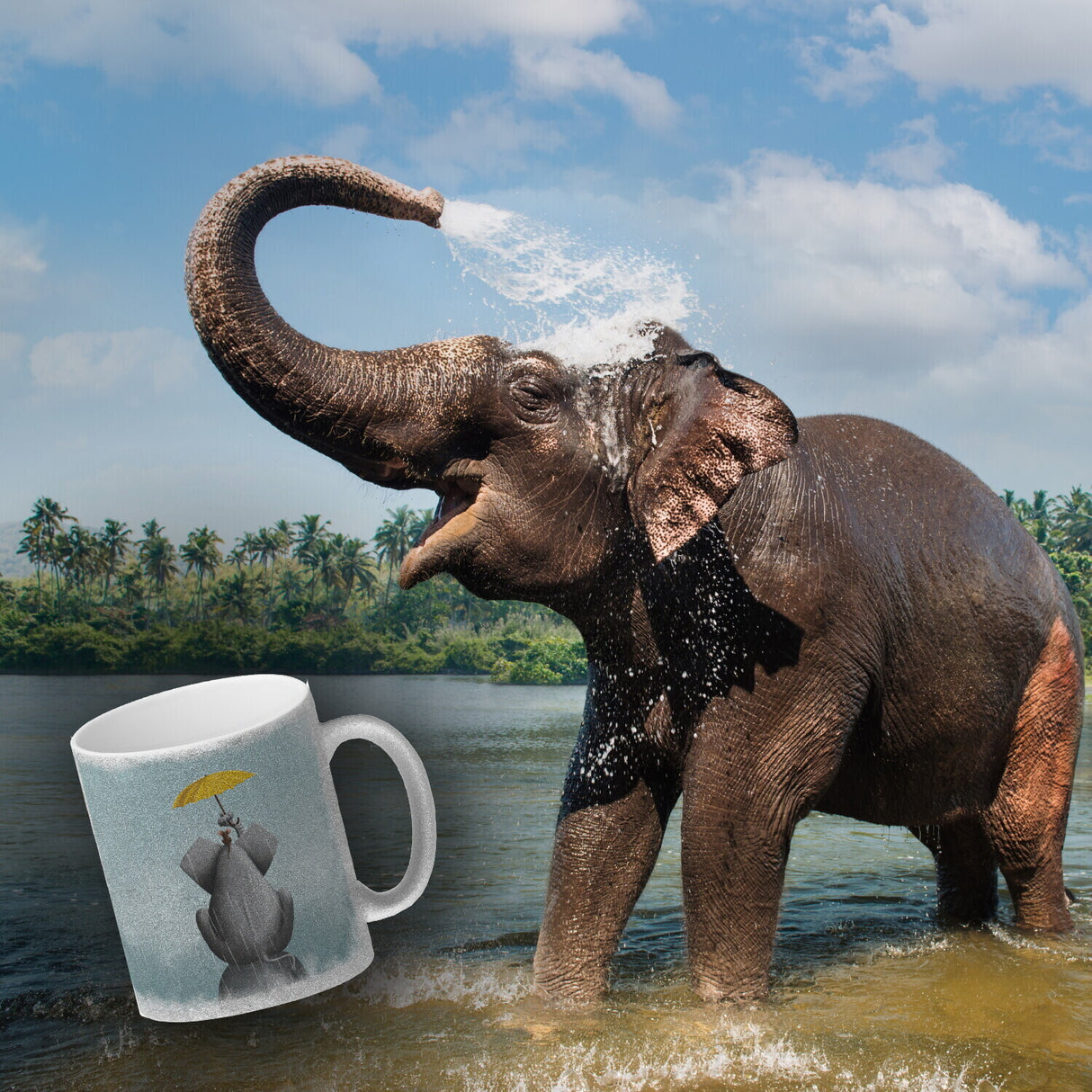 Danke, dass du immer für mich da bist Kaffeebecher mit schönem Motiv und Spruch