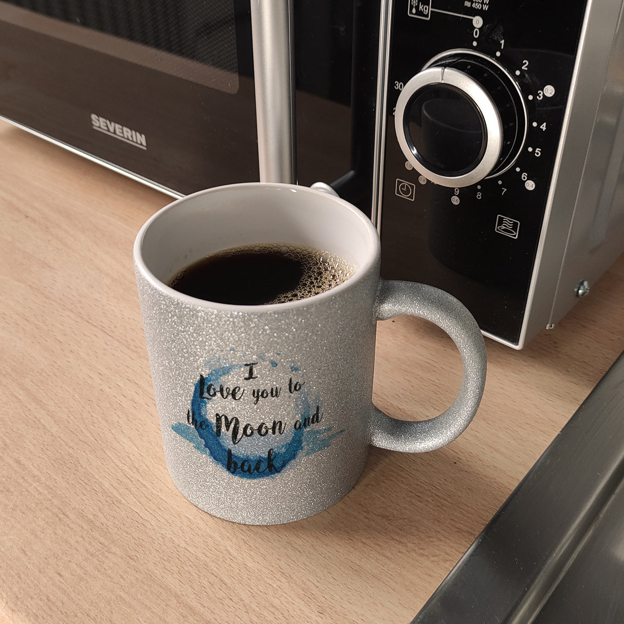 I love you to the Moon and back Valentinstag Kaffeebecher