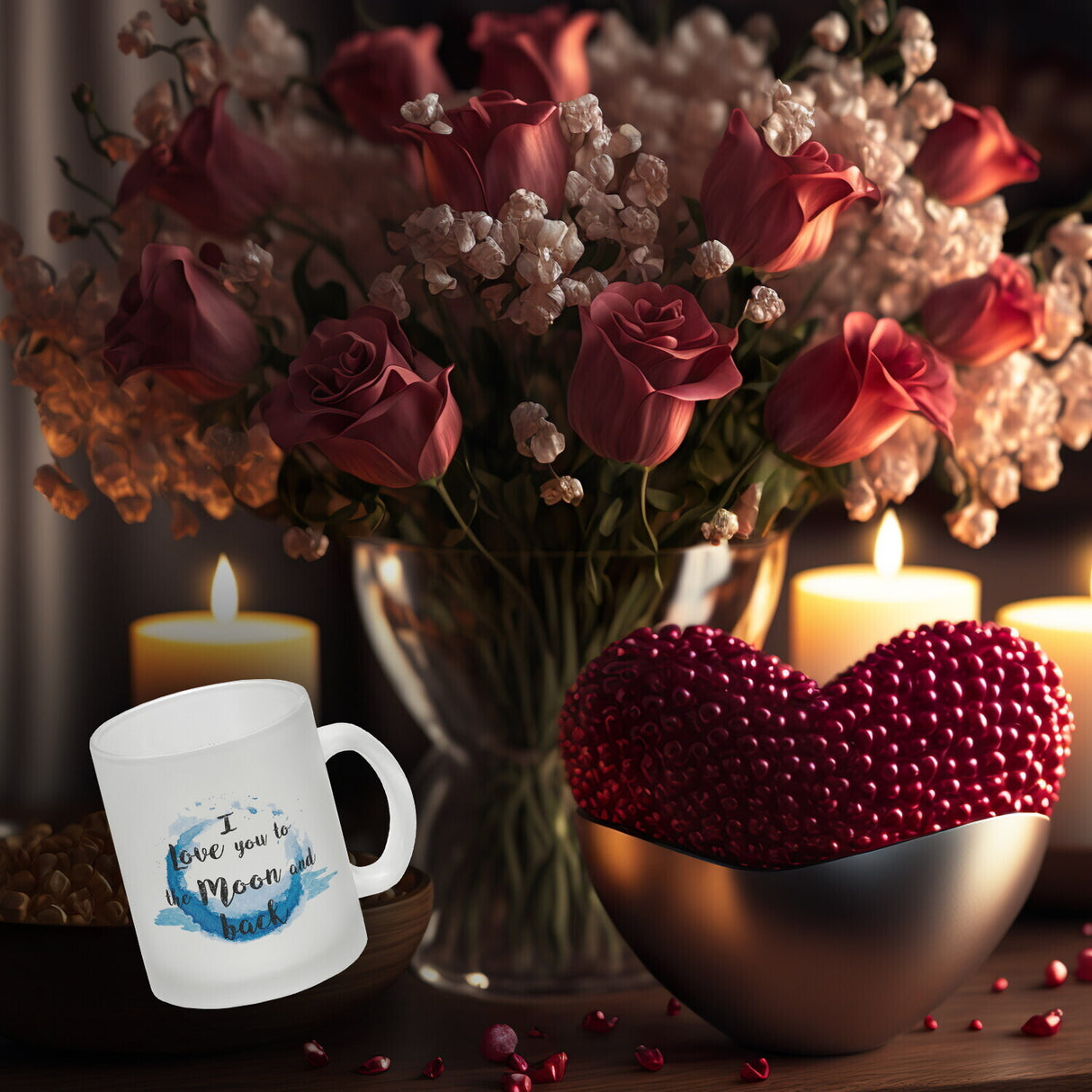 I love you to the Moon and back Valentinstag Kaffeebecher