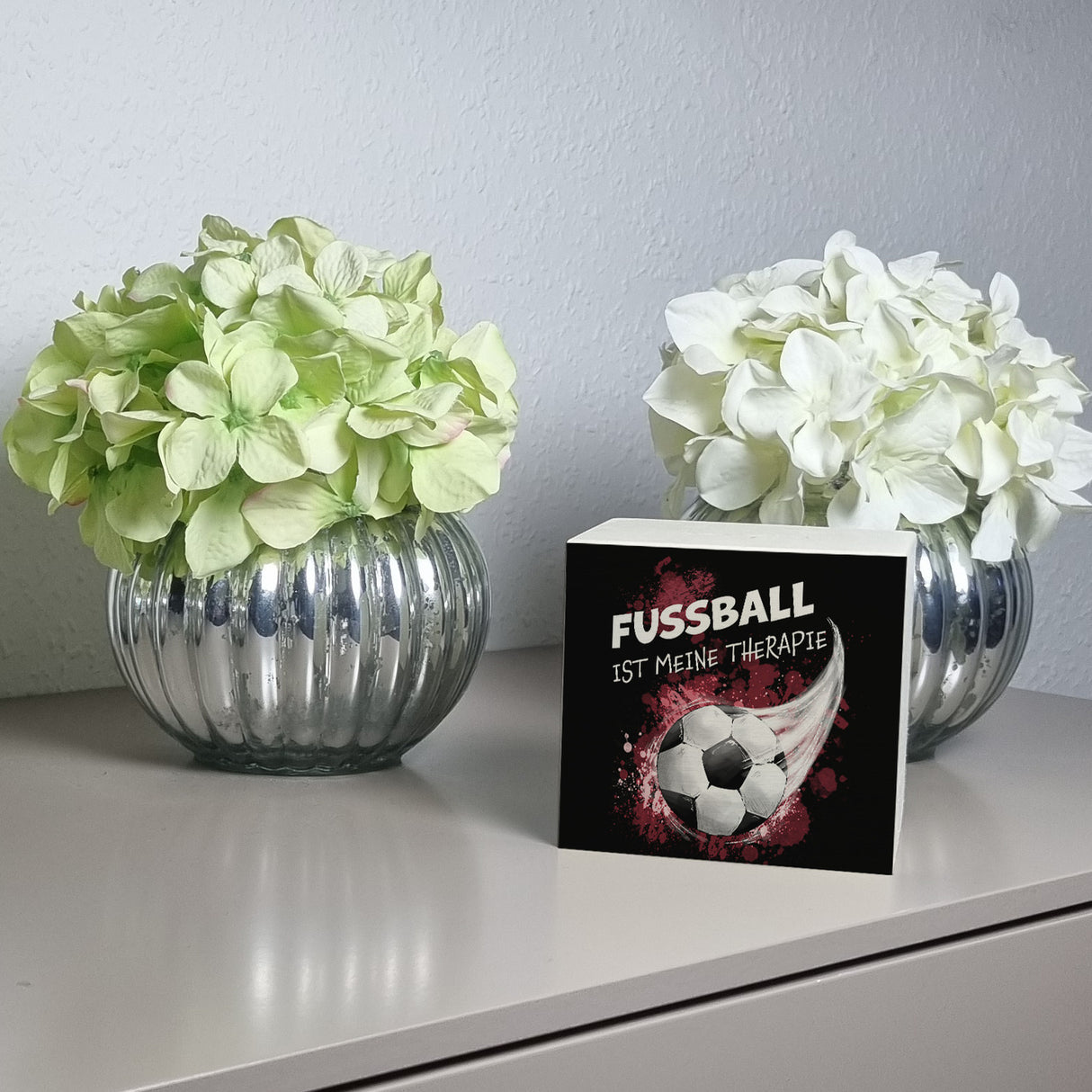 Fußball ist meine Therapie Spardose mit Fußball-Motiv