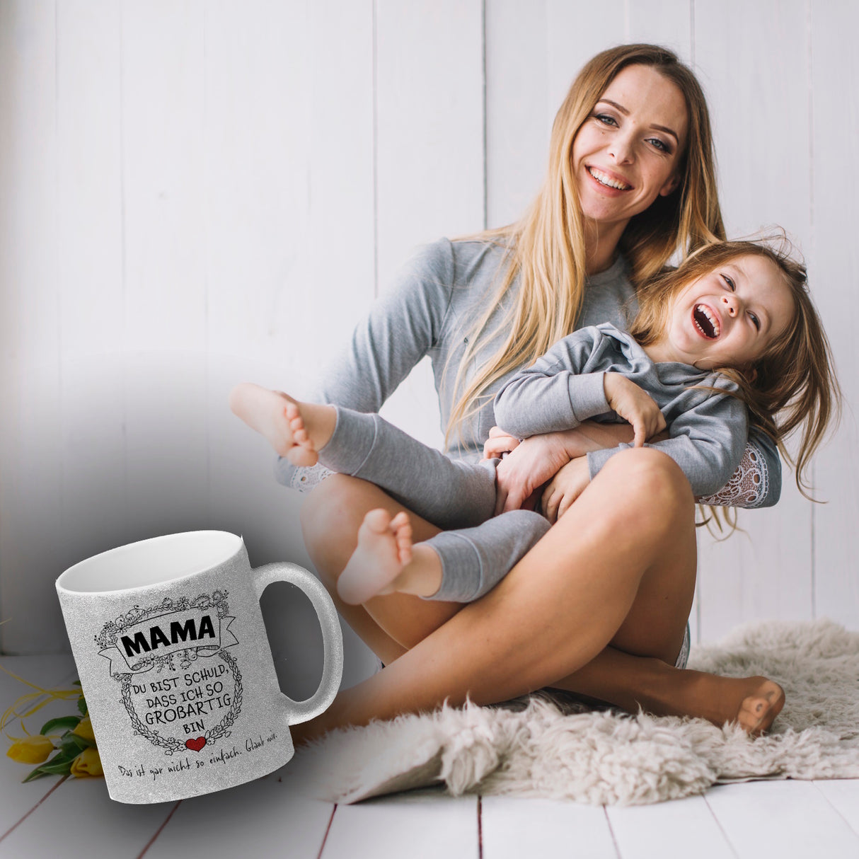 Mama du bist schuld, dass ich so großartig bin Kaffeebecher