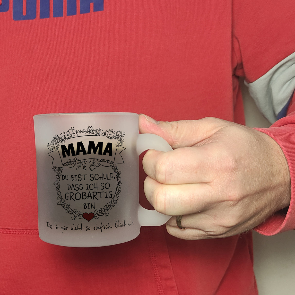 Mama du bist schuld, dass ich so großartig bin Kaffeebecher