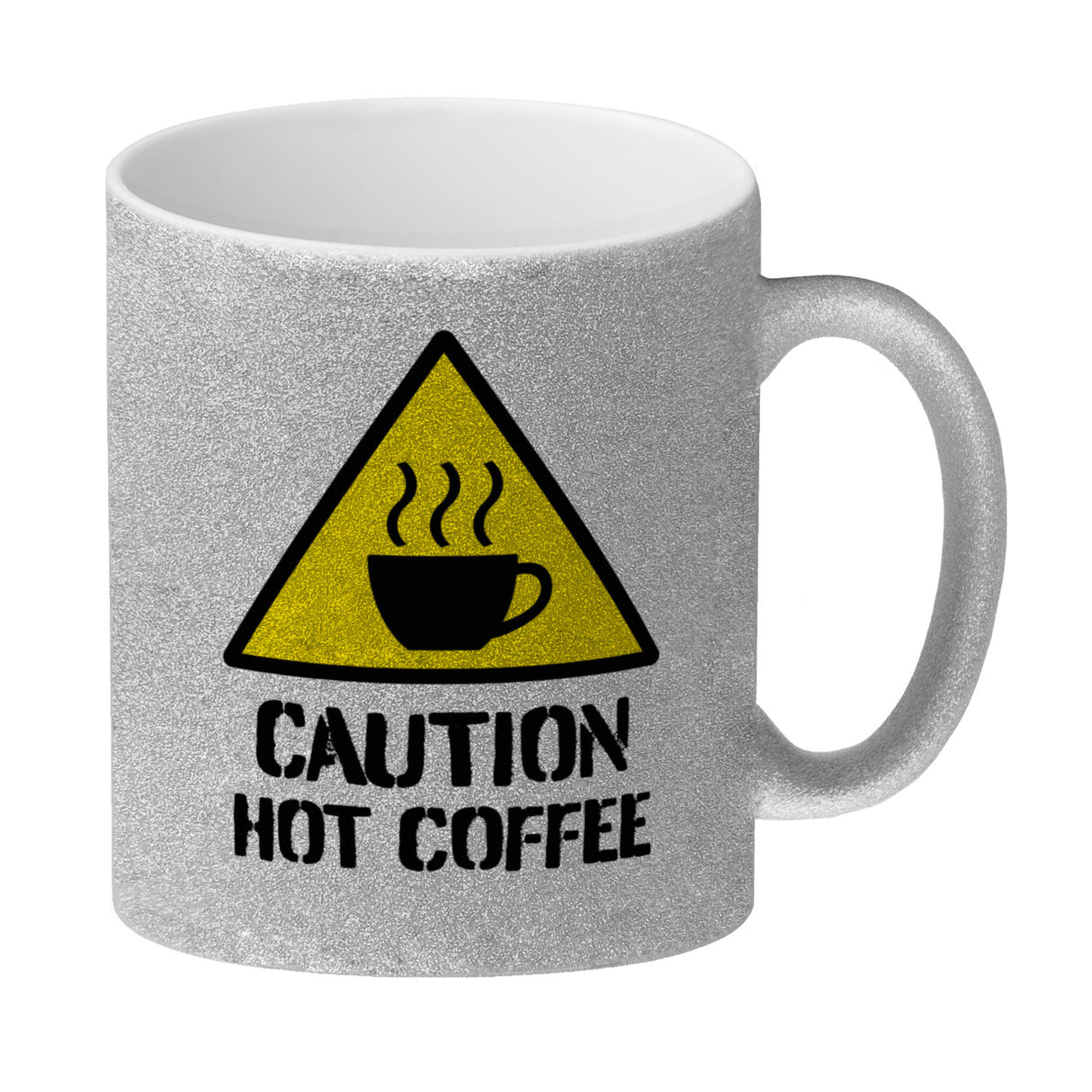 Caution Hot Coffee Kaffeebecher mit Warnsymbol