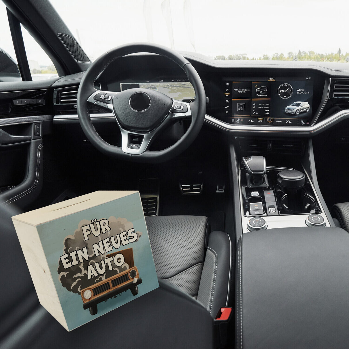 Für ein neues Auto Spardose mit lustigem Motiv