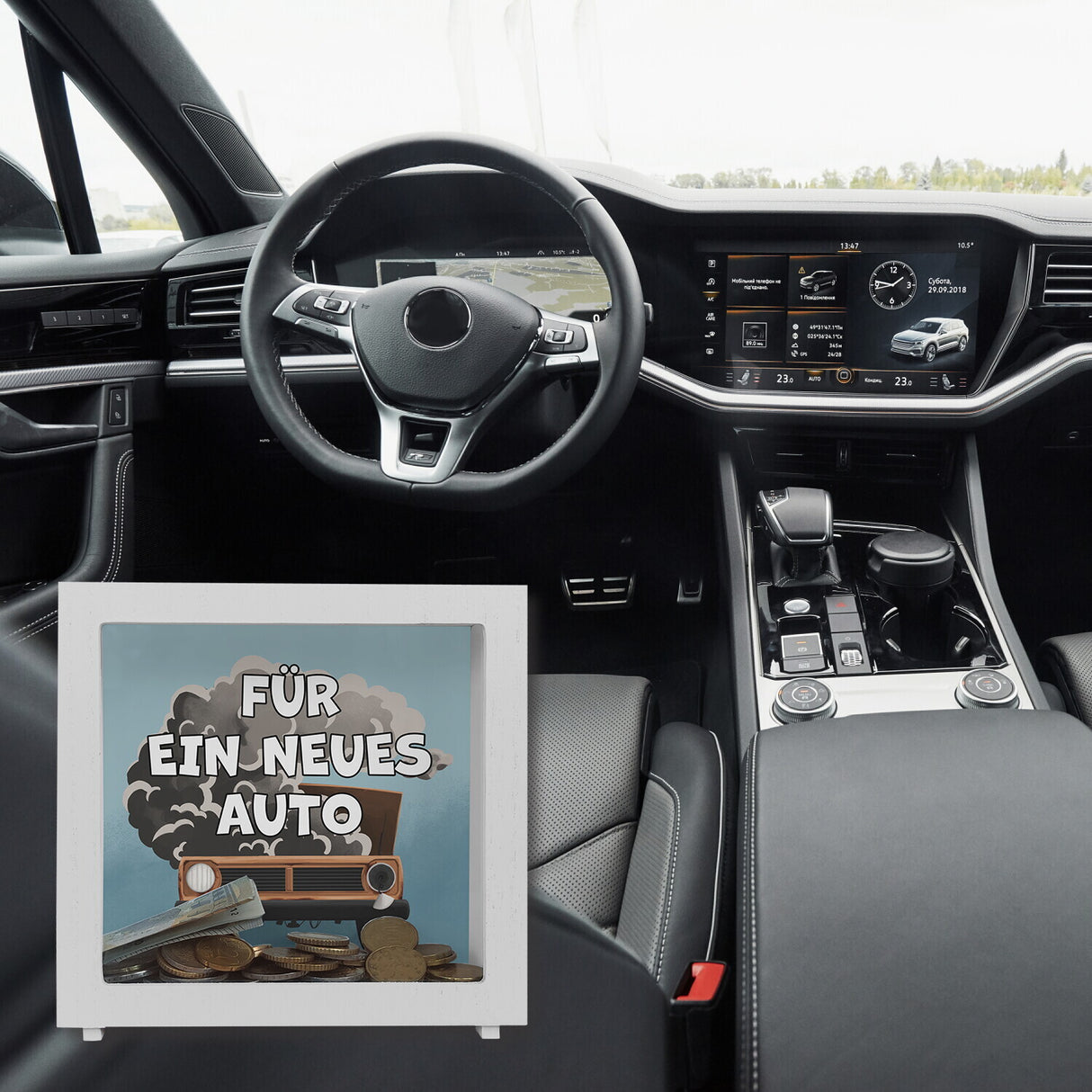 Für ein neues Auto Spardose mit lustigem Motiv