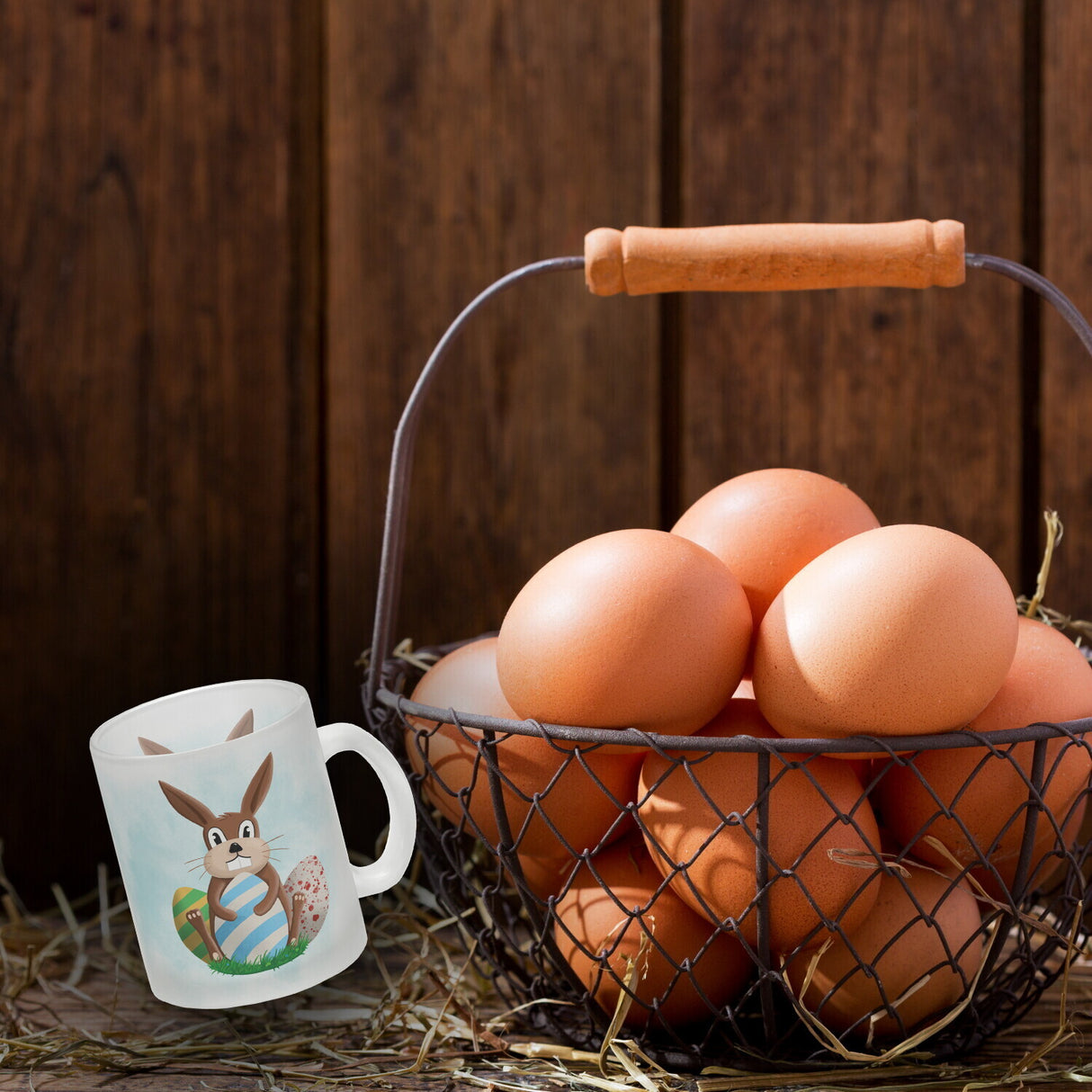 Osterhase und Ostereier Kaffeebecher