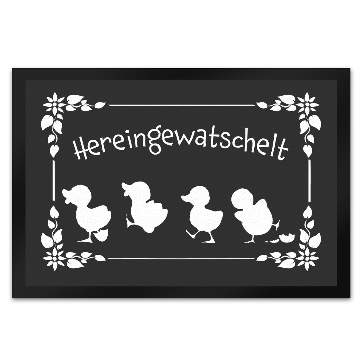 Hereingewatschelt Fußmatte mit niedlichen Entchen