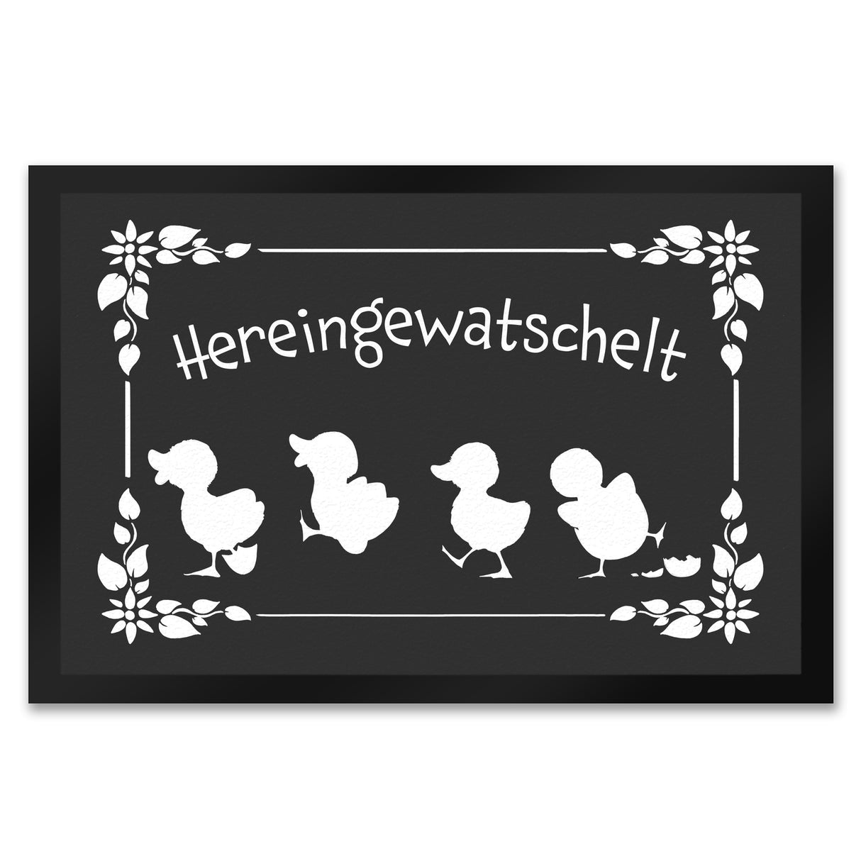 Hereingewatschelt Fußmatte mit niedlichen Entchen