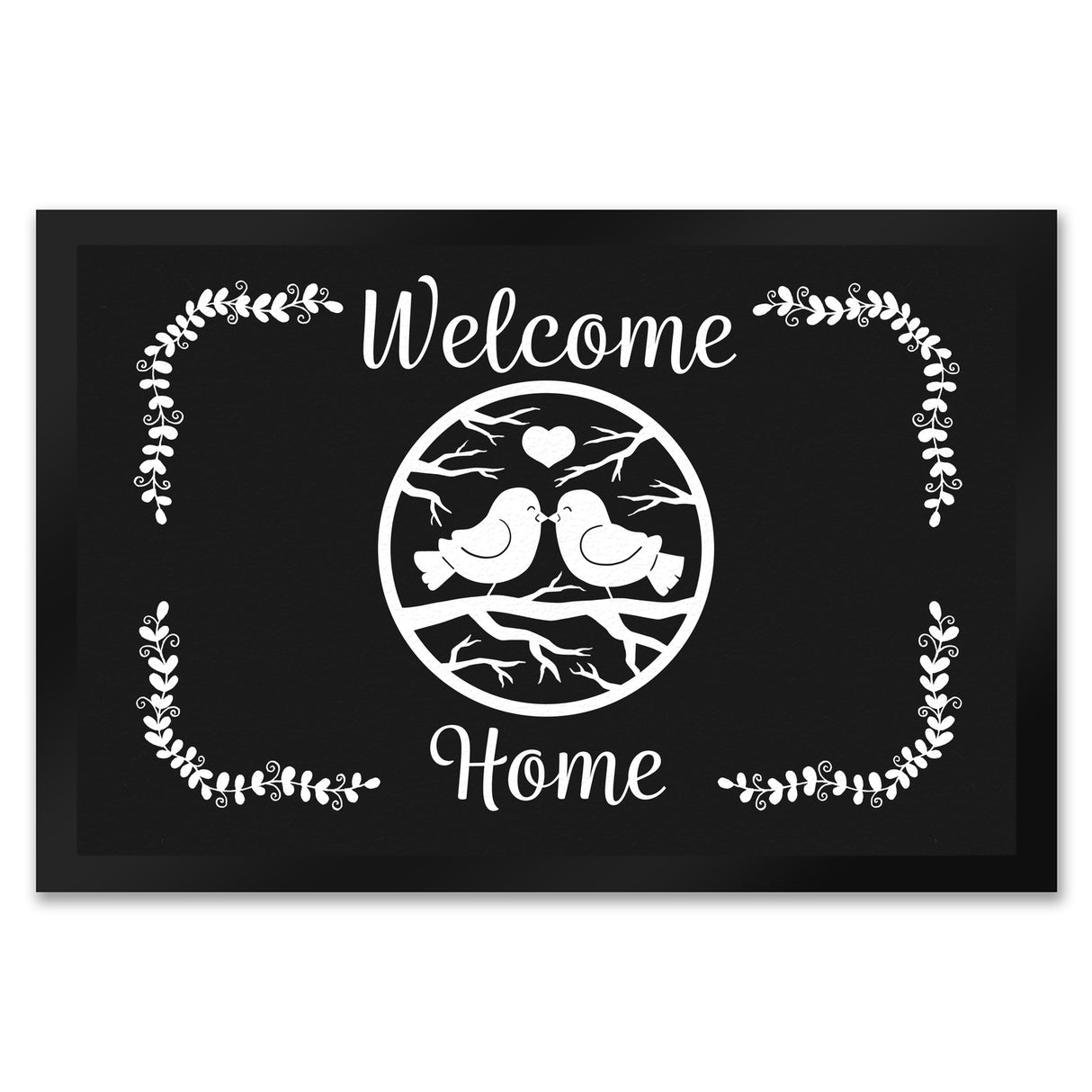 Welcome Home Fußmatte mit niedlichen Vögeln