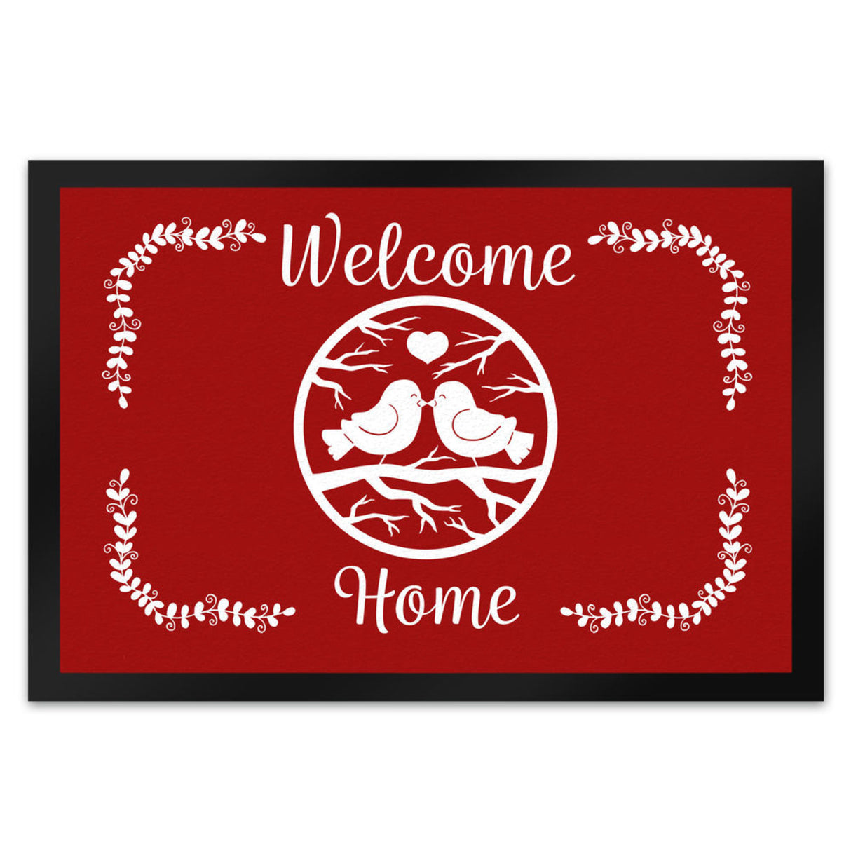Welcome Home Fußmatte mit niedlichen Vögeln