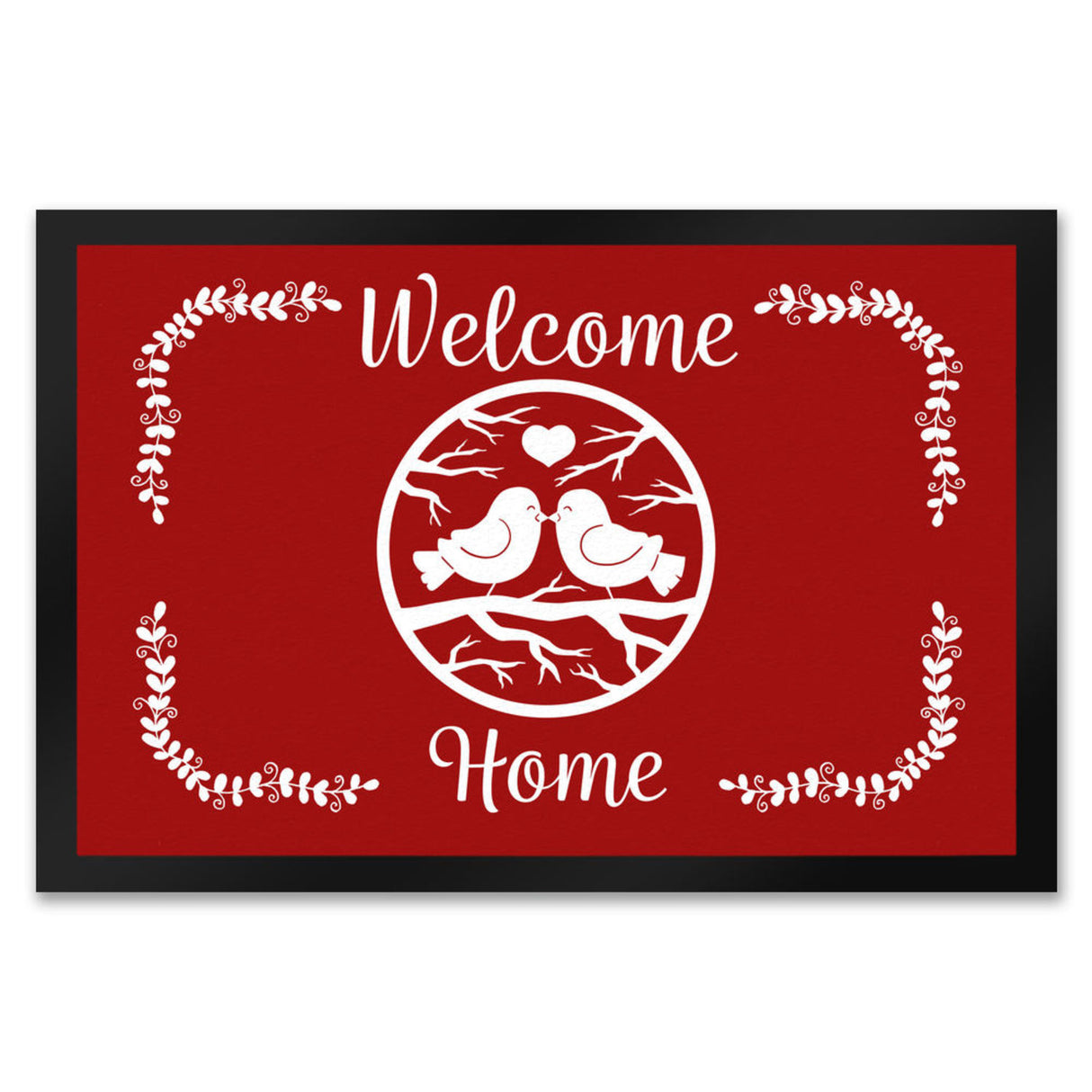 Welcome Home Fußmatte mit niedlichen Vögeln