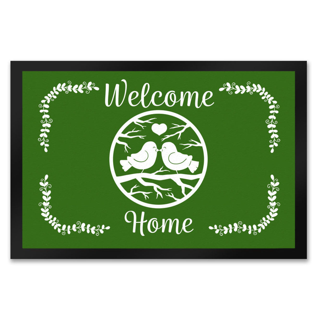 Welcome Home Fußmatte mit niedlichen Vögeln