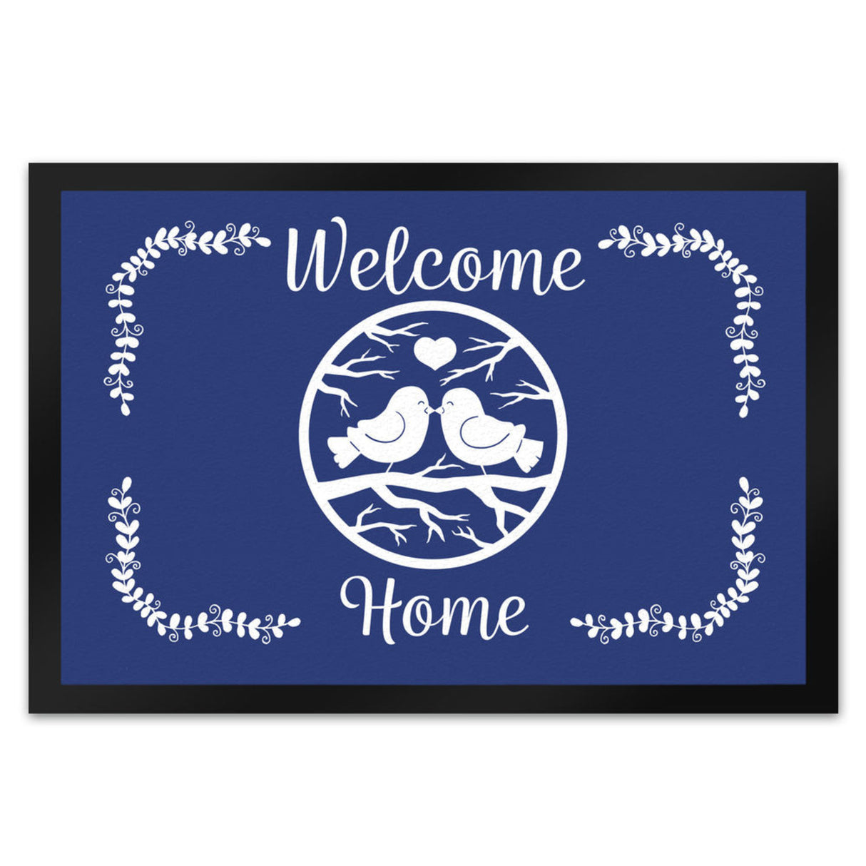 Welcome Home Fußmatte mit niedlichen Vögeln