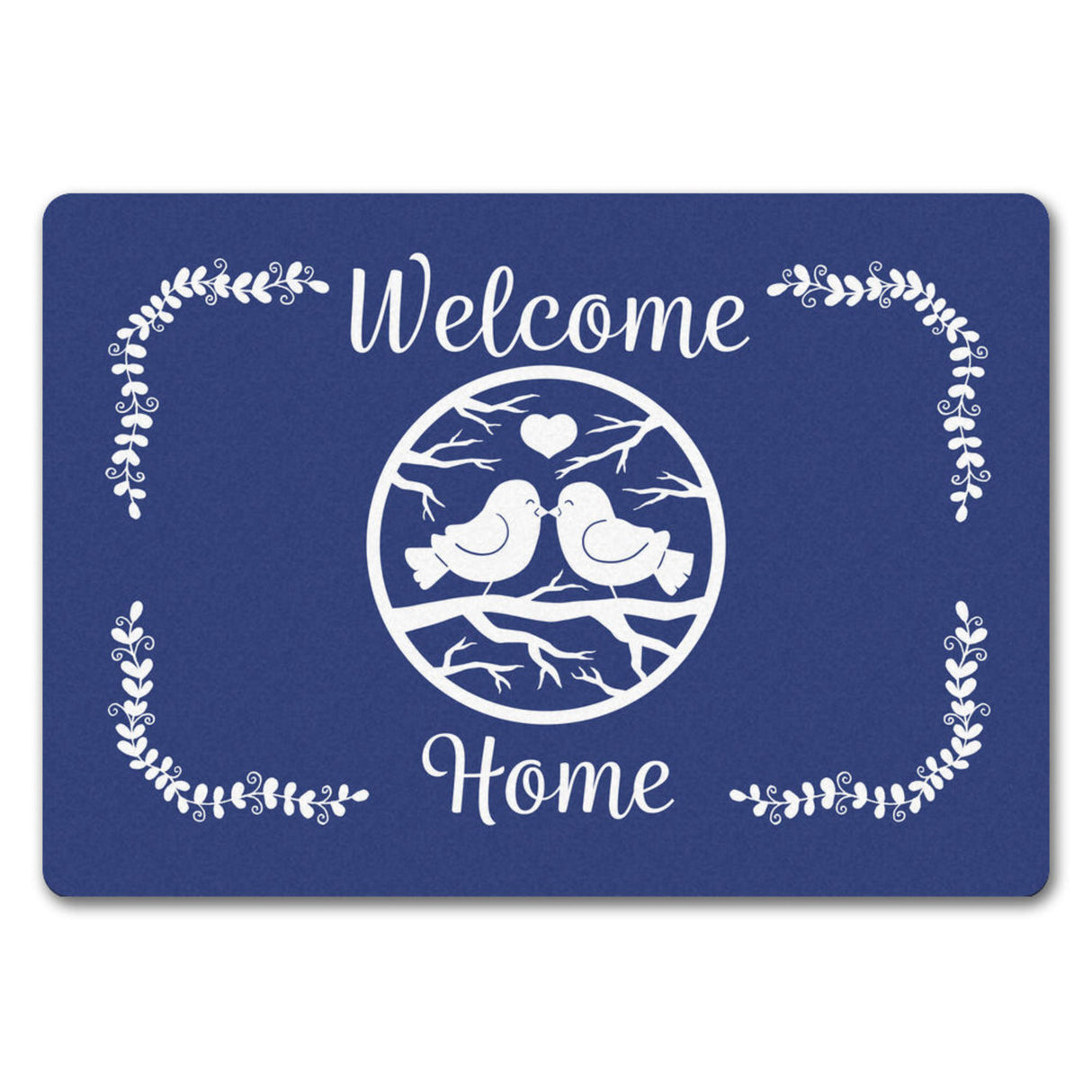 Welcome Home Fußmatte mit niedlichen Vögeln