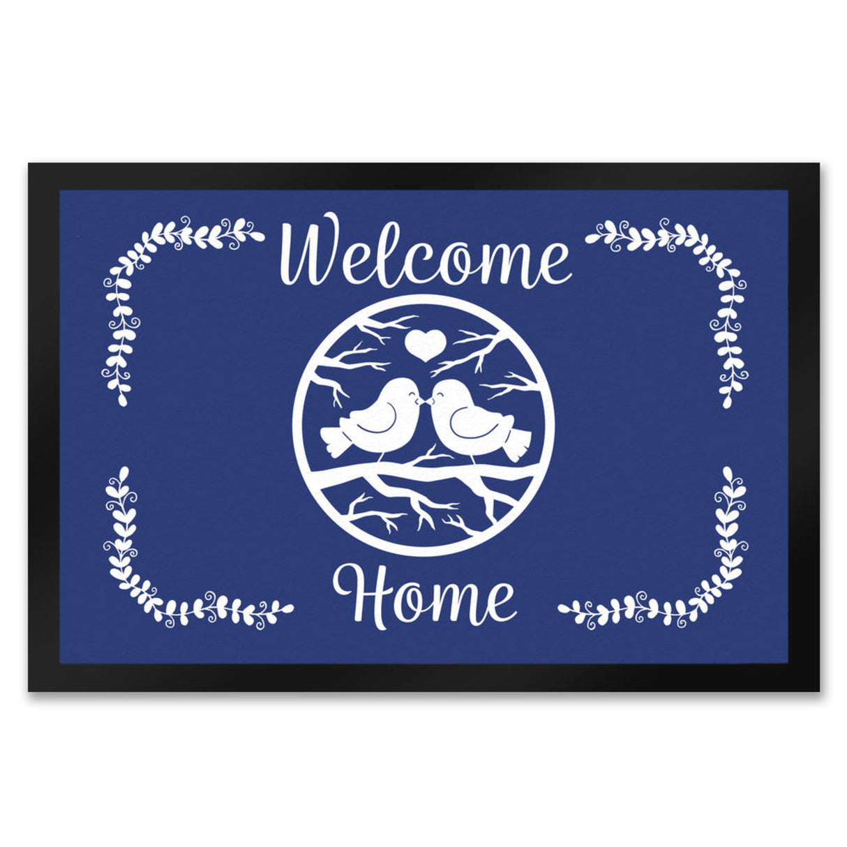 Welcome Home Fußmatte mit niedlichen Vögeln
