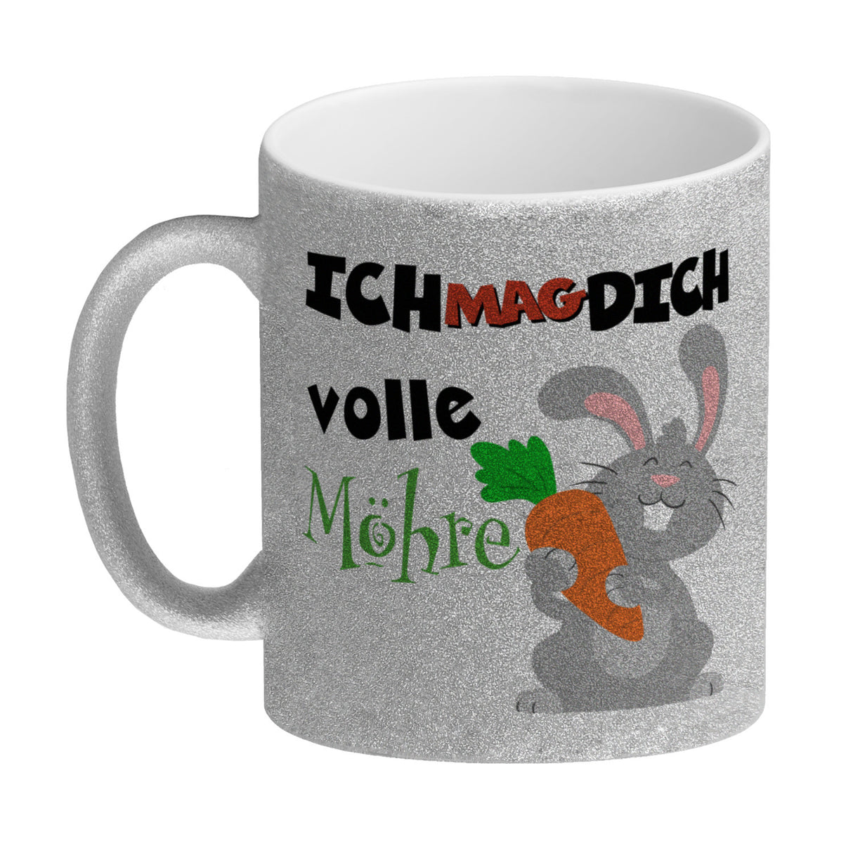 Ich mag dich volle Möhre Kaffeebecher mit süßem Hasen