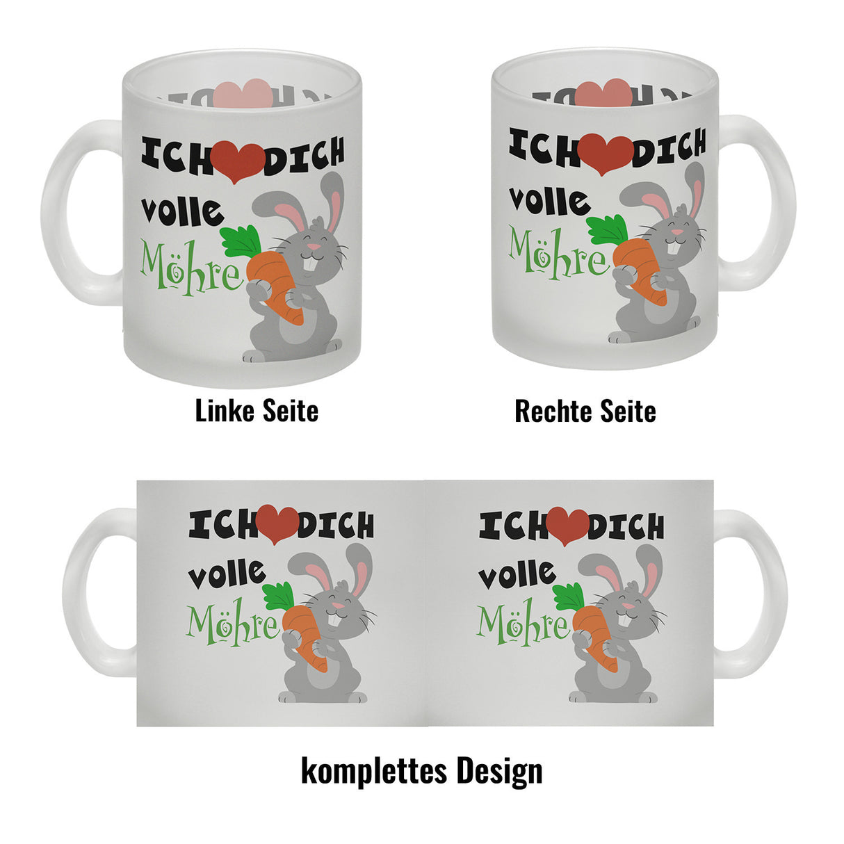 Ich liebe dich volle Möhre Kaffeebecher