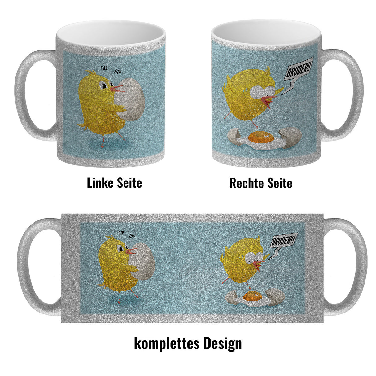 Niedliches Küken mit Ei Kaffeebecher