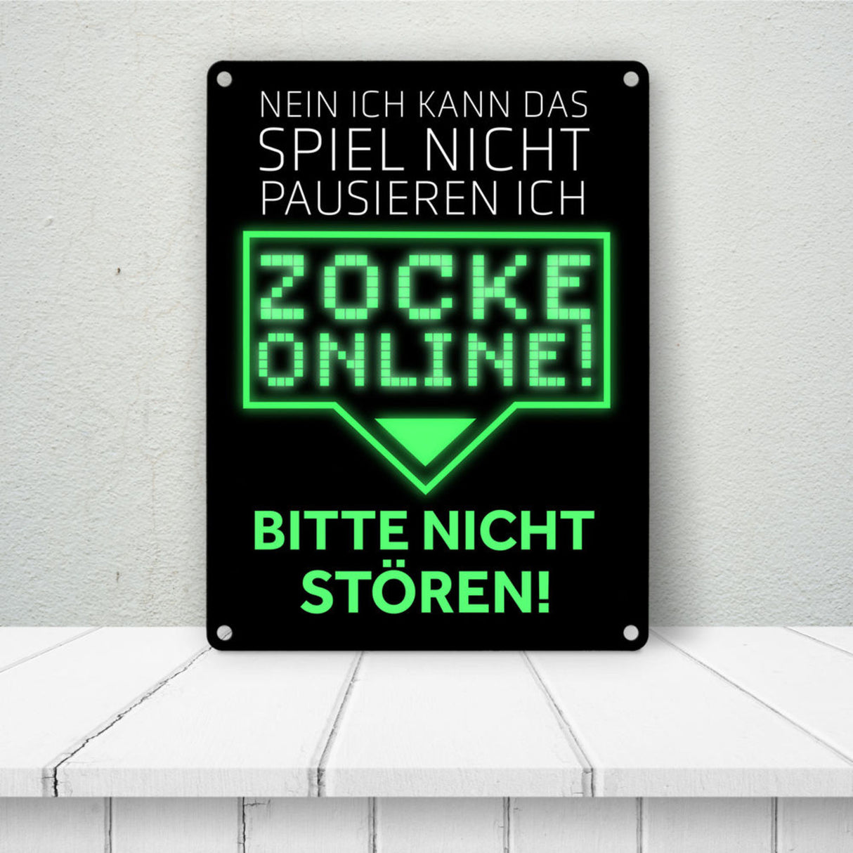 Kann nicht pausieren zocke online! Metallschild