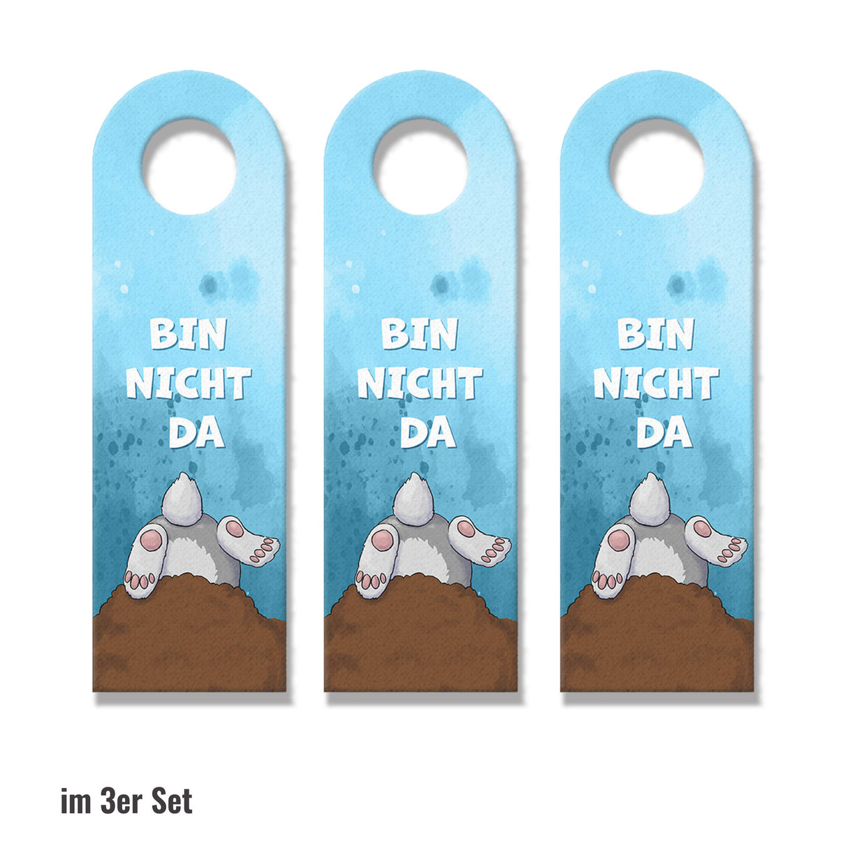 Bin nicht da - Herzlich willkommen Hase Türhänger