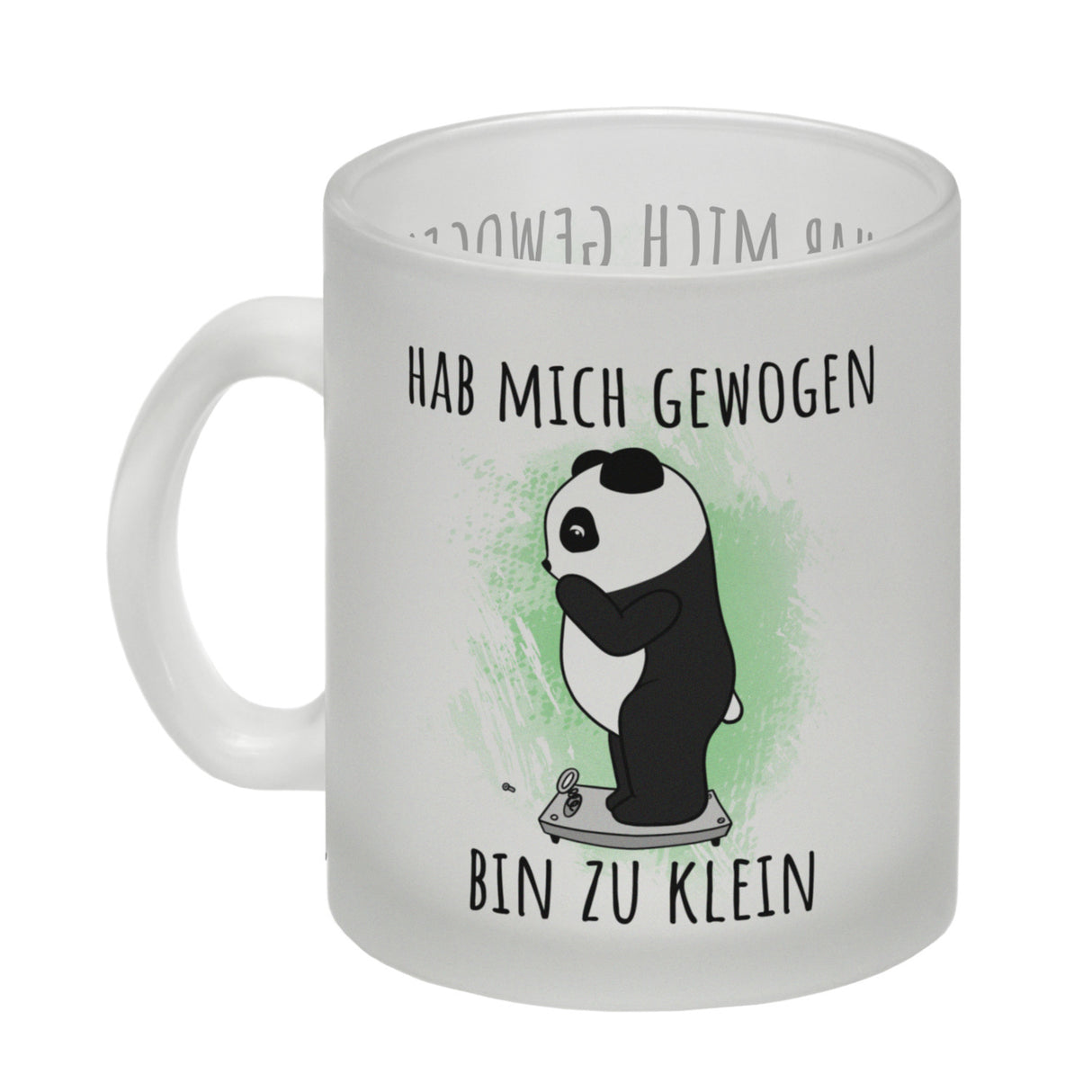 Hab mich gewogen bin zu klein Kaffeebecher mit süßem Panda