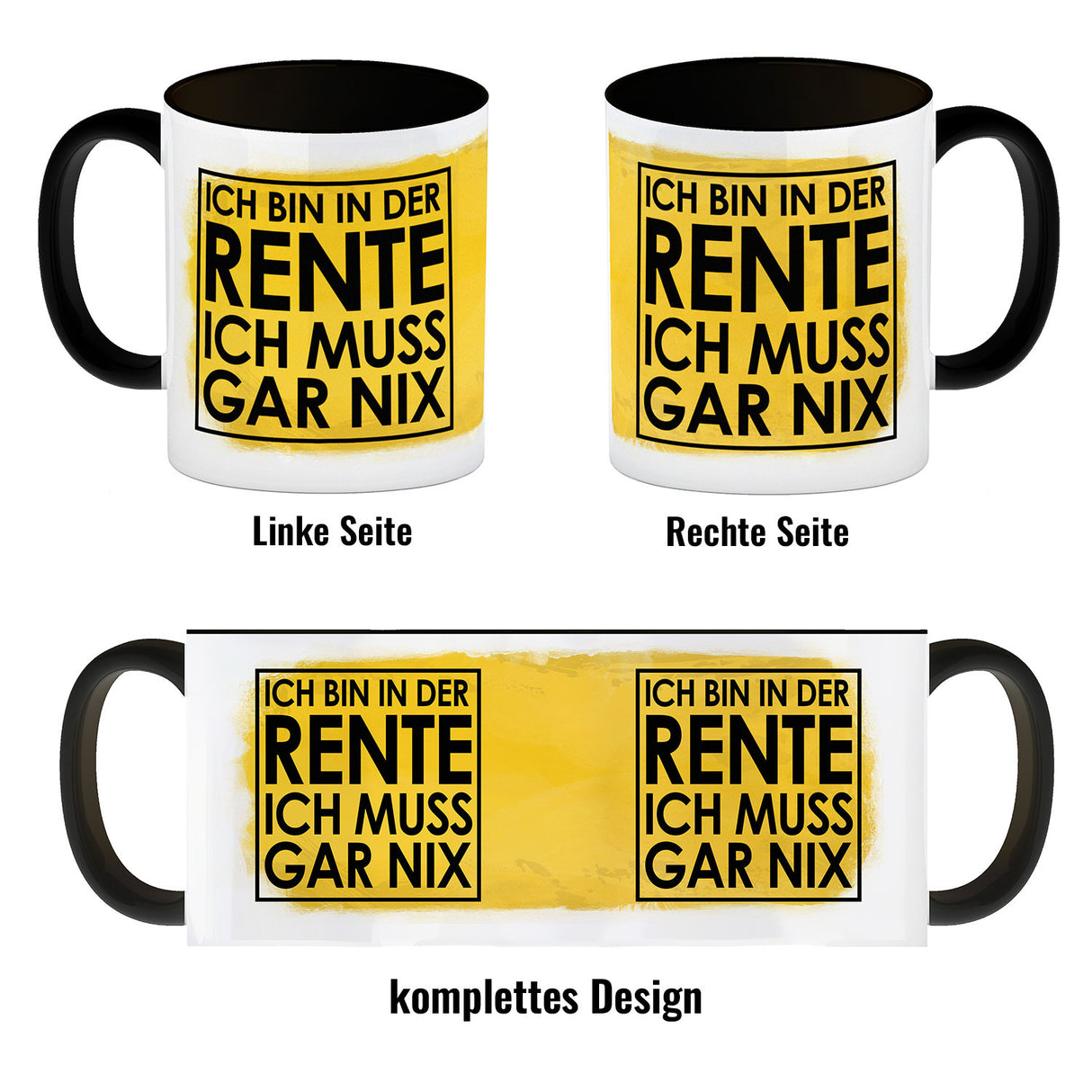 Ich bin in der Rente ich muss gar nix Kaffeebecher für den Ruhestand