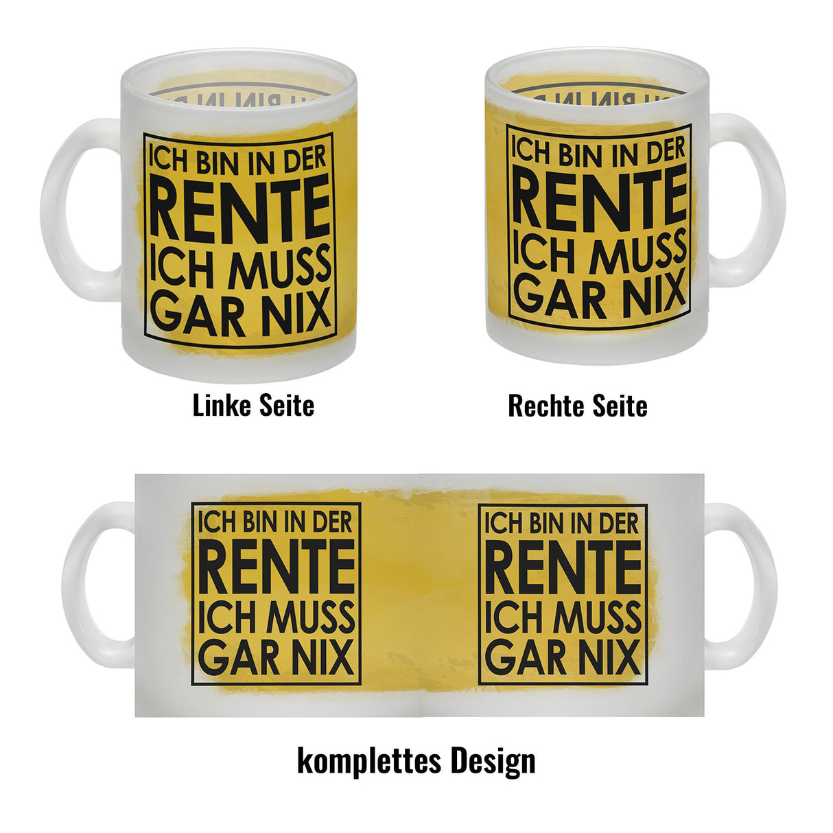 Ich bin in der Rente ich muss gar nix Kaffeebecher für den Ruhestand