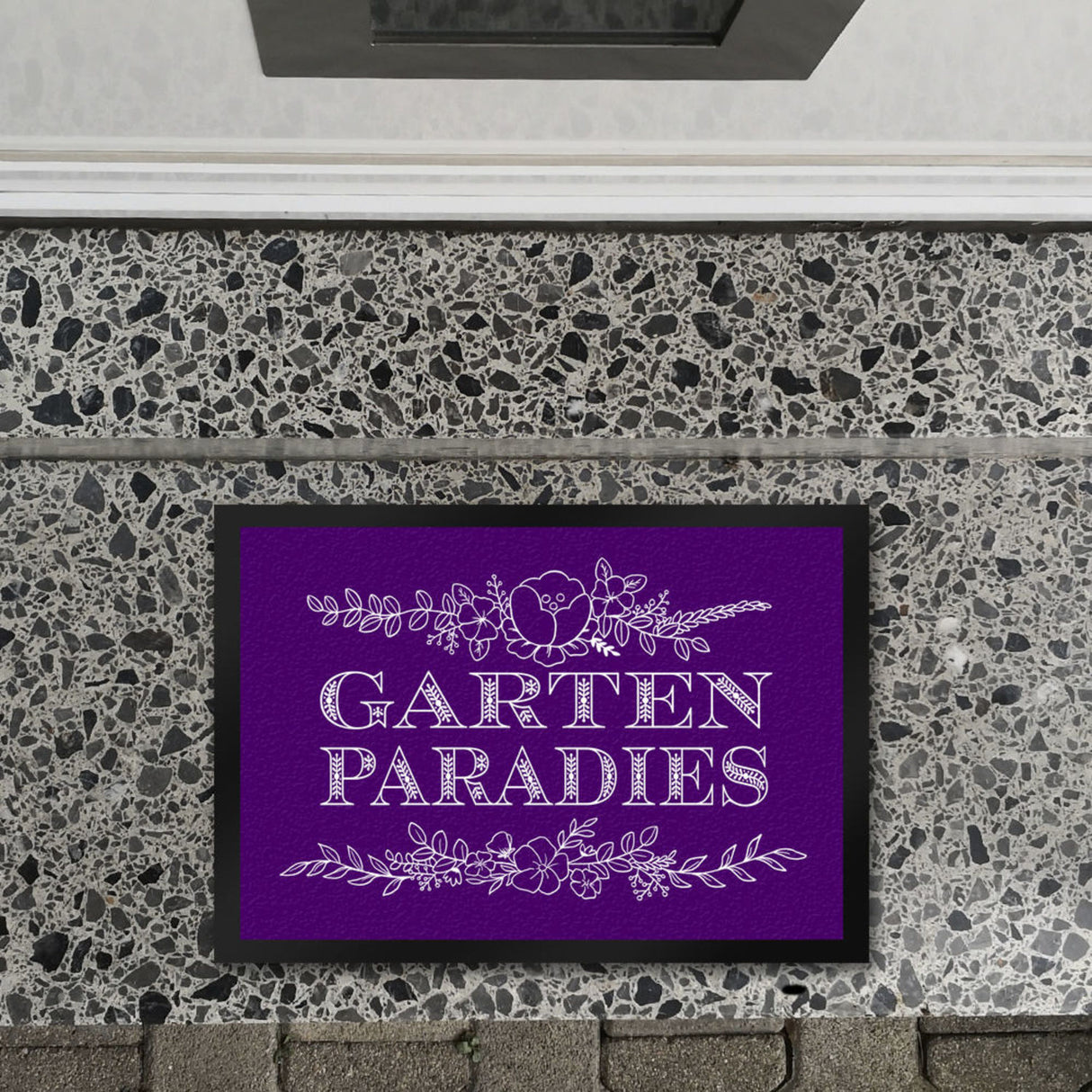 Gartenparadies Fußmatte mit floralen Ornamenten