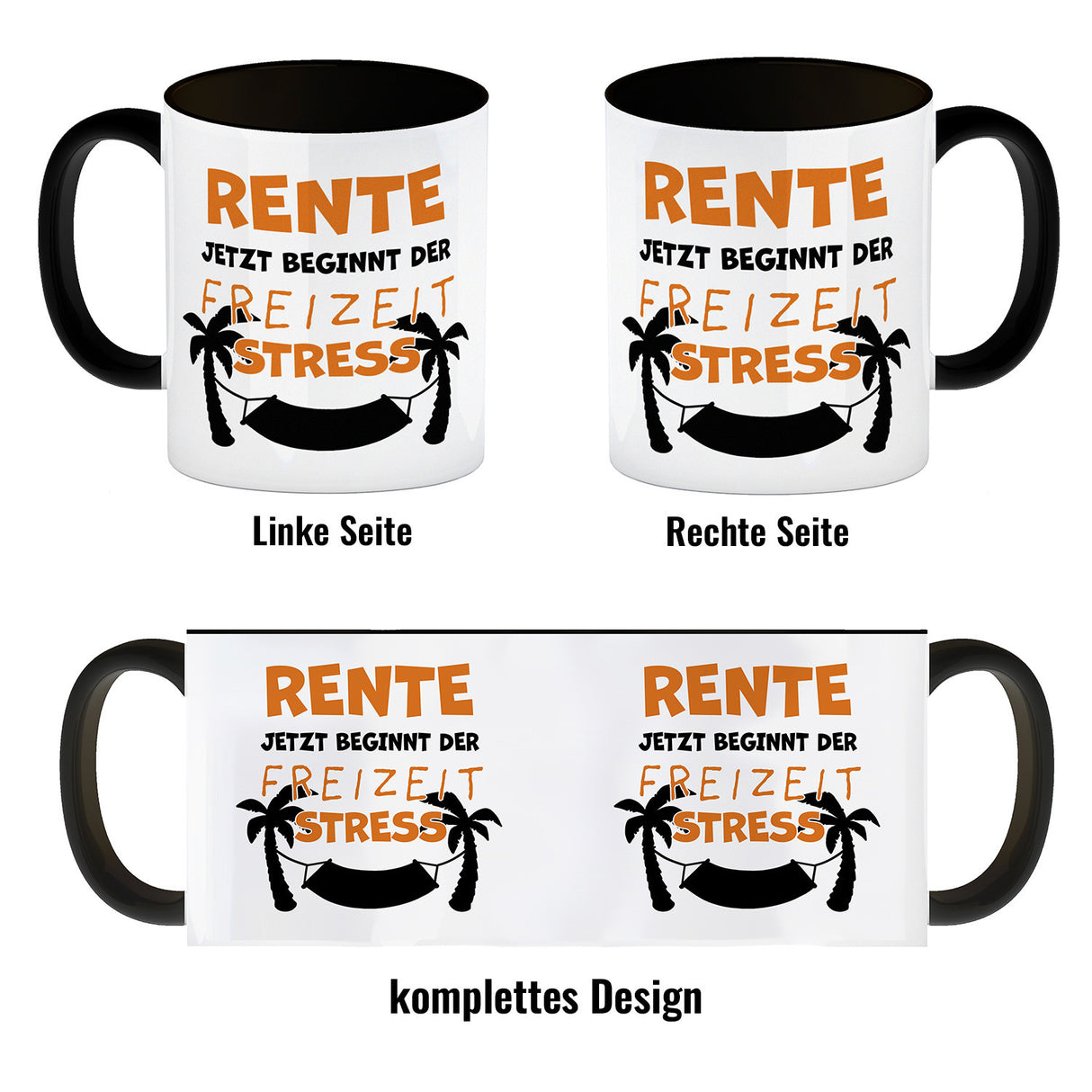 Rente - jetzt beginnt der Freizeitstress Kaffeebecher