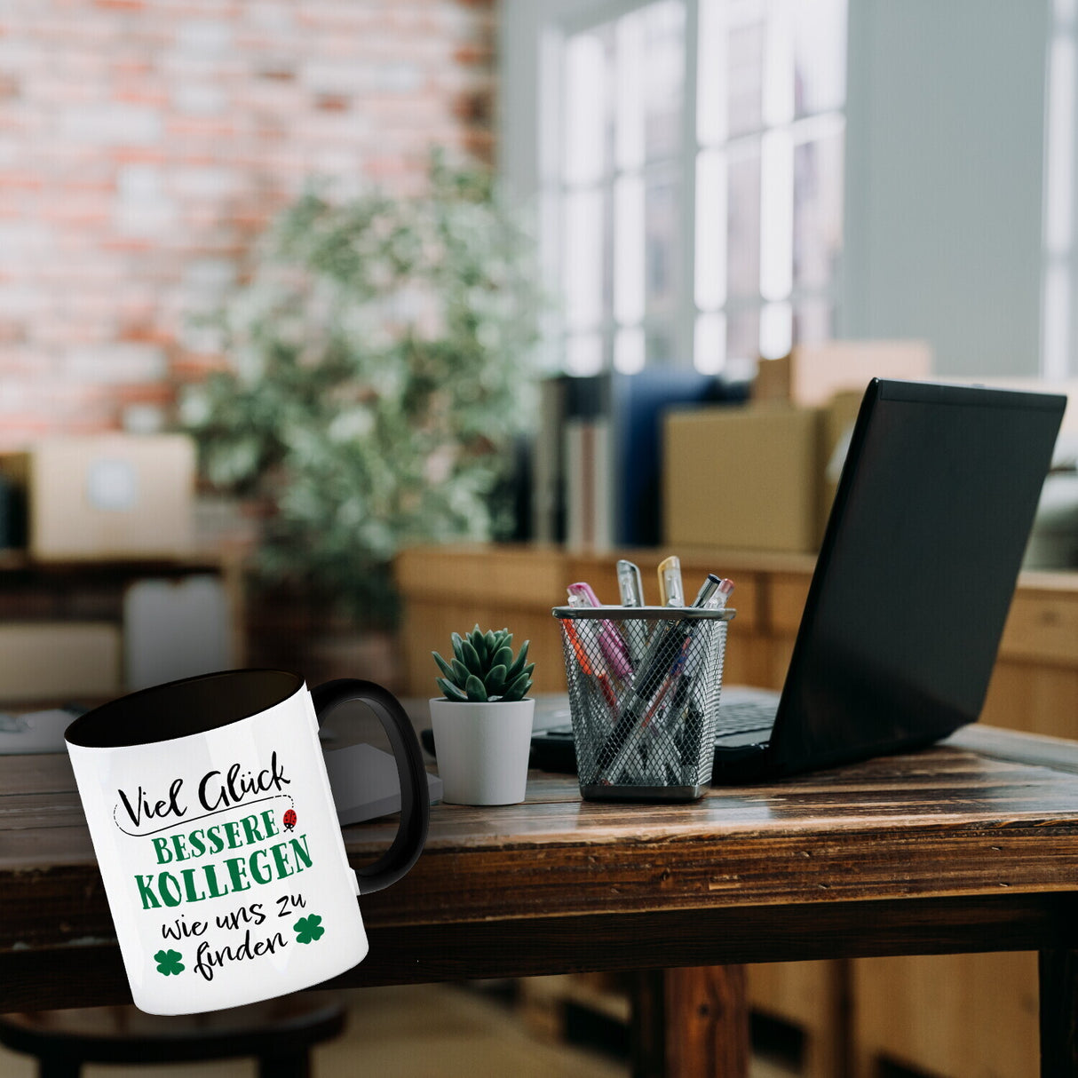 Viel Glück bessere Kollegen wie uns zu finden Kaffeebecher