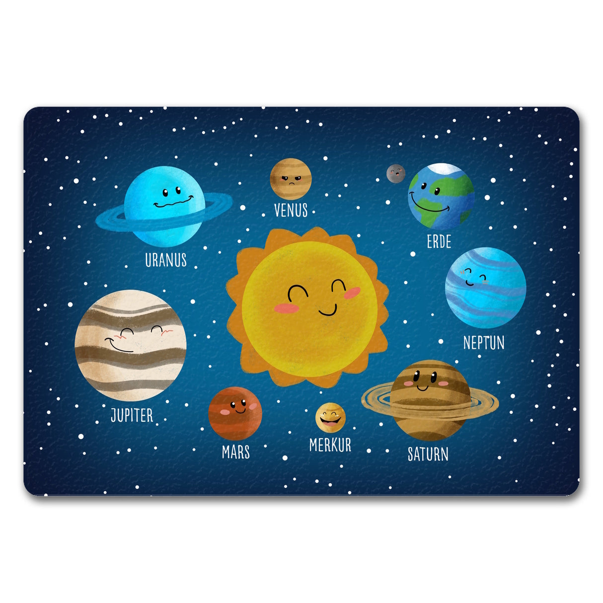 Sonnensystem Fußmatte mit niedlichen Planeten