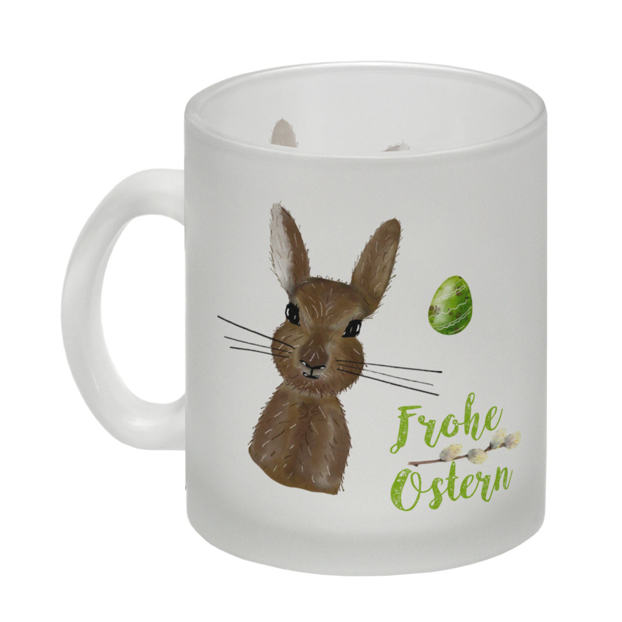 Frohe Ostern Kaffeebecher mit Osterhase und Osterei