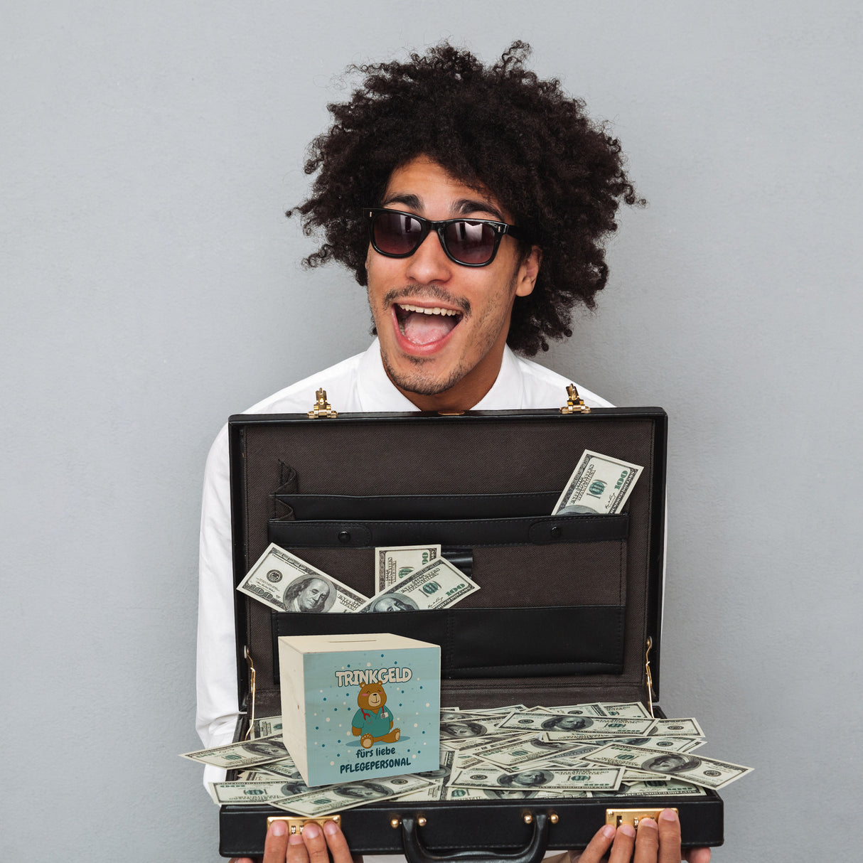 Trinkgeld fürs liebe Pflegepersonal Spardose mit süßem Bären-Motiv