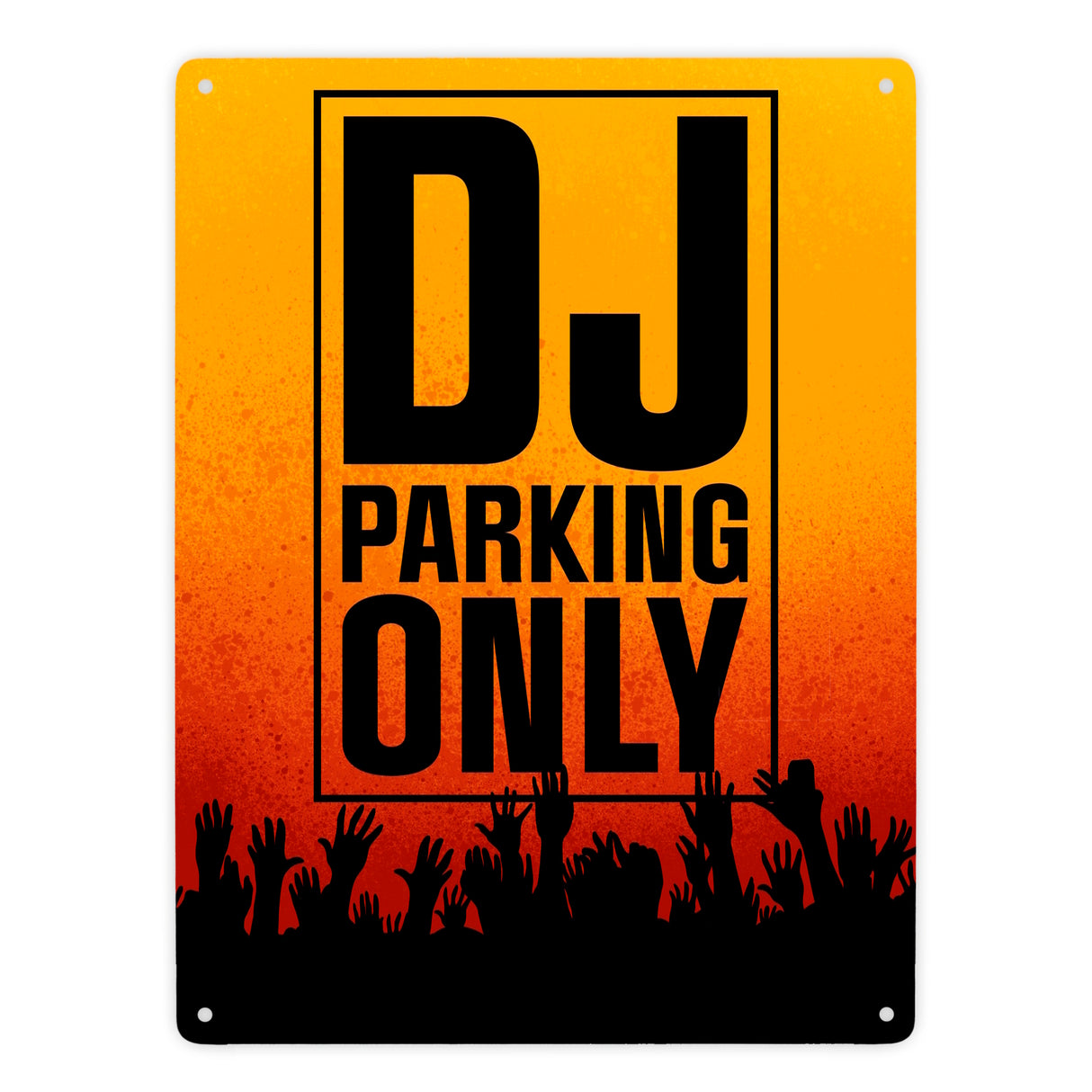 DJ parking only Metallschild für den Parkplatz
