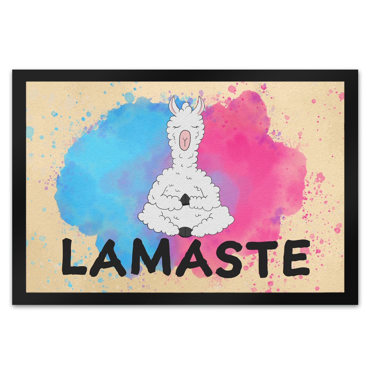 Lamaste Fußmatte mit Lama in Meditation