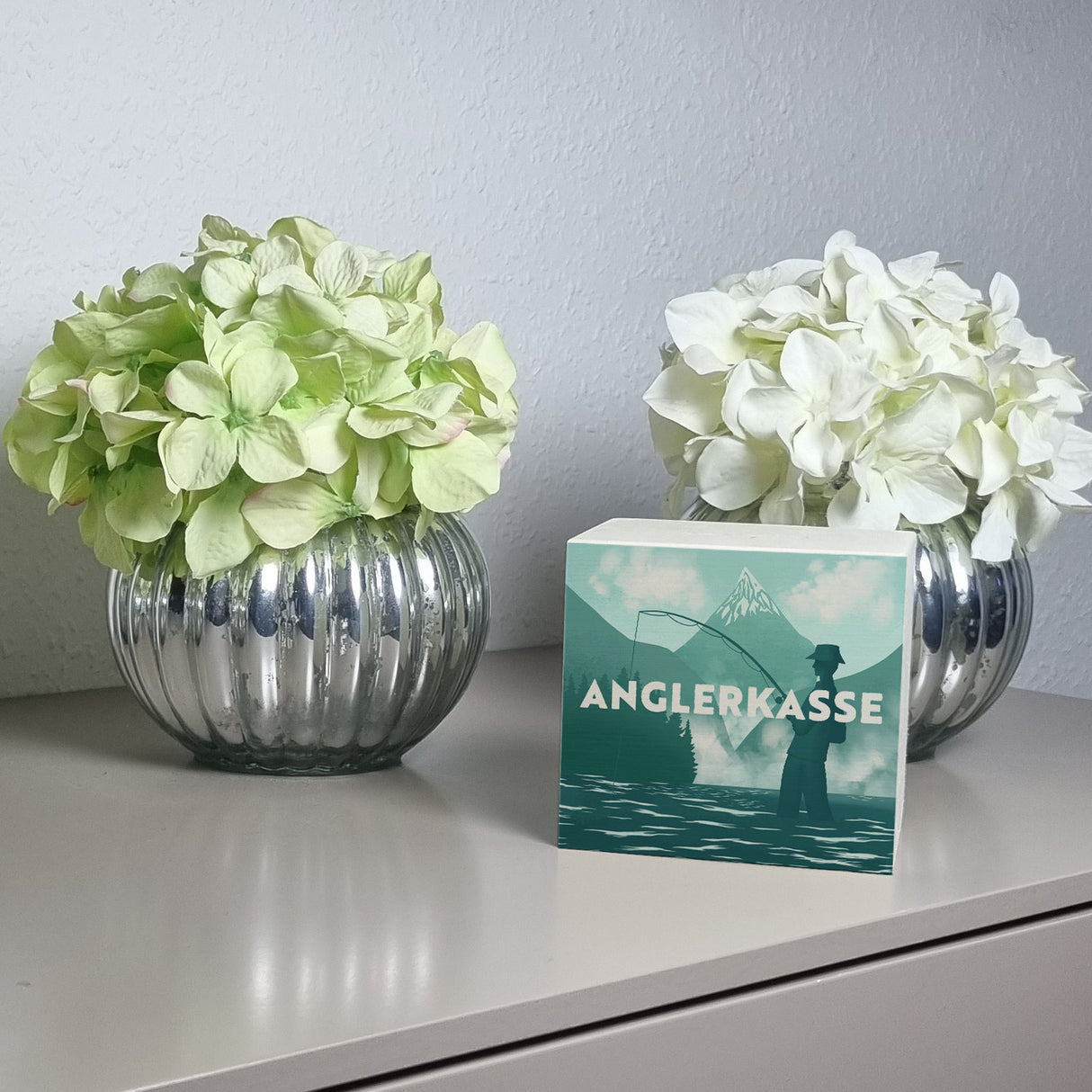 Anglerkasse Spardose mit Anglermotiv für Angler