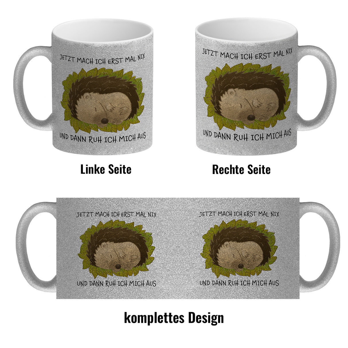 Jetzt mach ich erstmal nix und dann ruh ich mich aus Kaffeebecher mit süßem Igel